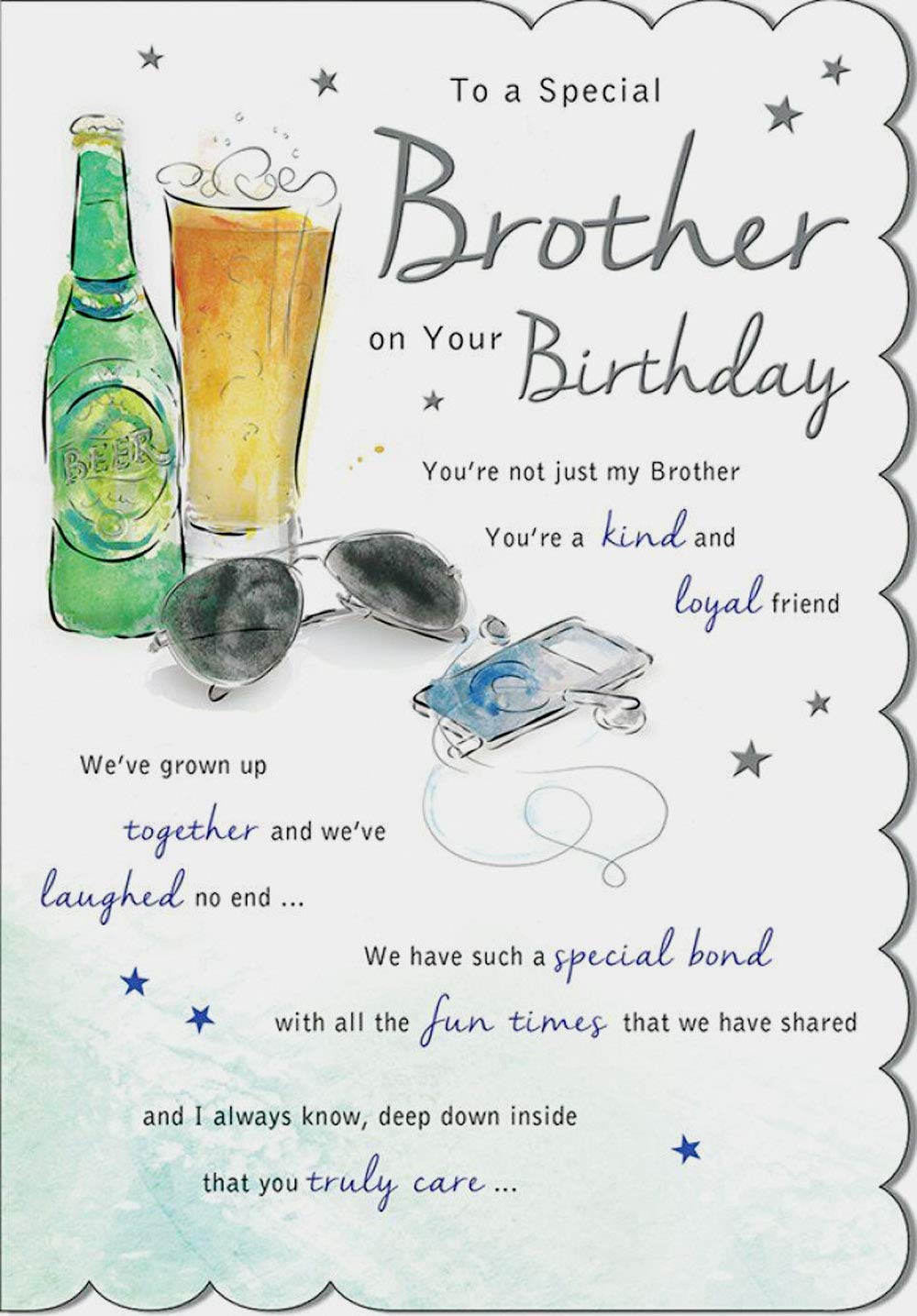Piccadilly Greetings Birthday Card - 5 Verse Message | 9 x 6 Inch | Includes Envelope 7