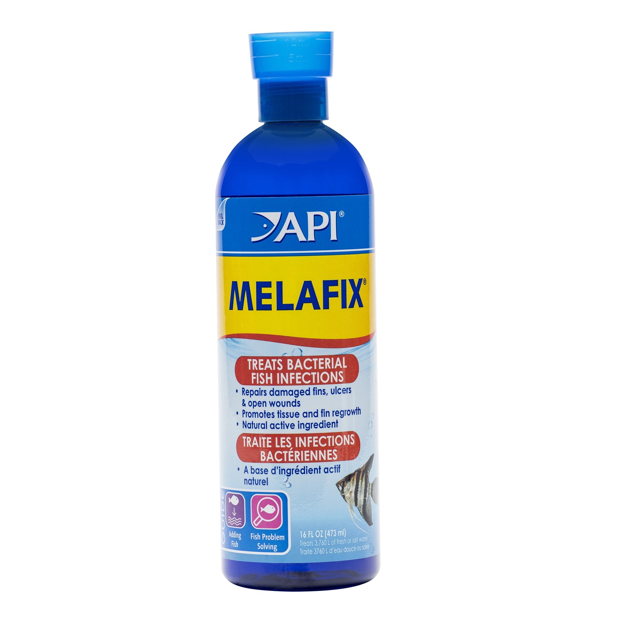 API MELAFIX Freshwater Fish Bacterial Infection Remedy - Heals Wounds & Fins | 473 ml Bottle