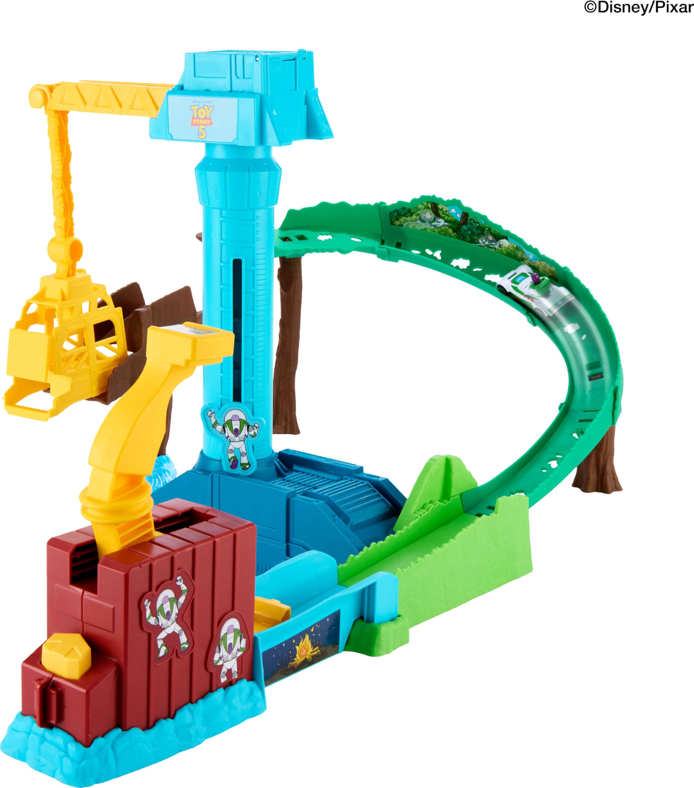 Hot Wheels Superstar Speeders Hi-Tech Buzz Lightyear's Star Command Adventure Track Set | Ages 4+ | Model JLH42 3