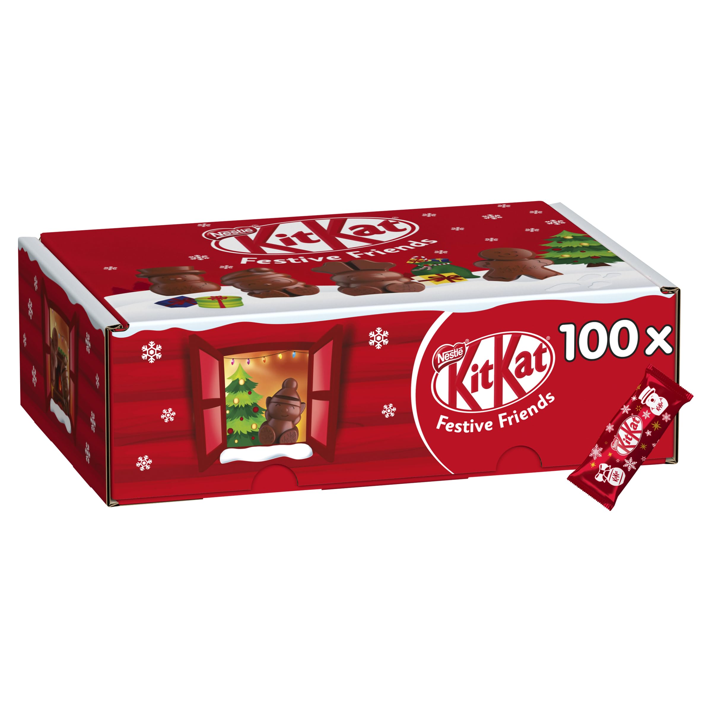 KitKat Christmas Friends 100 Stück verschiedene glutenfreie Milchschokoladenfiguren
