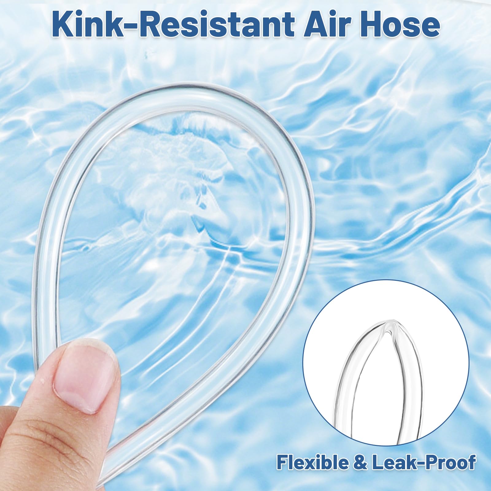 MOXYOY Aquarium Airline Tubing - 2 Meter Standard 4-6mm Flexible PVC Hose | Kink-Resist 5