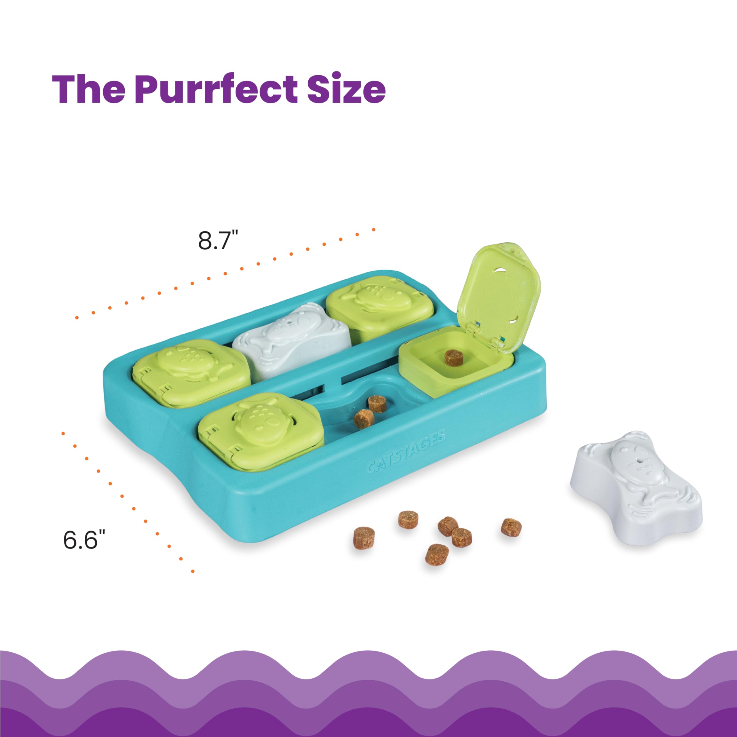 Catstages Kitty Cube Treat Puzzle Toy - Adjustable Difficulty | Encourages Foraging | Holds Up to 1/3 Cup Kibble 5