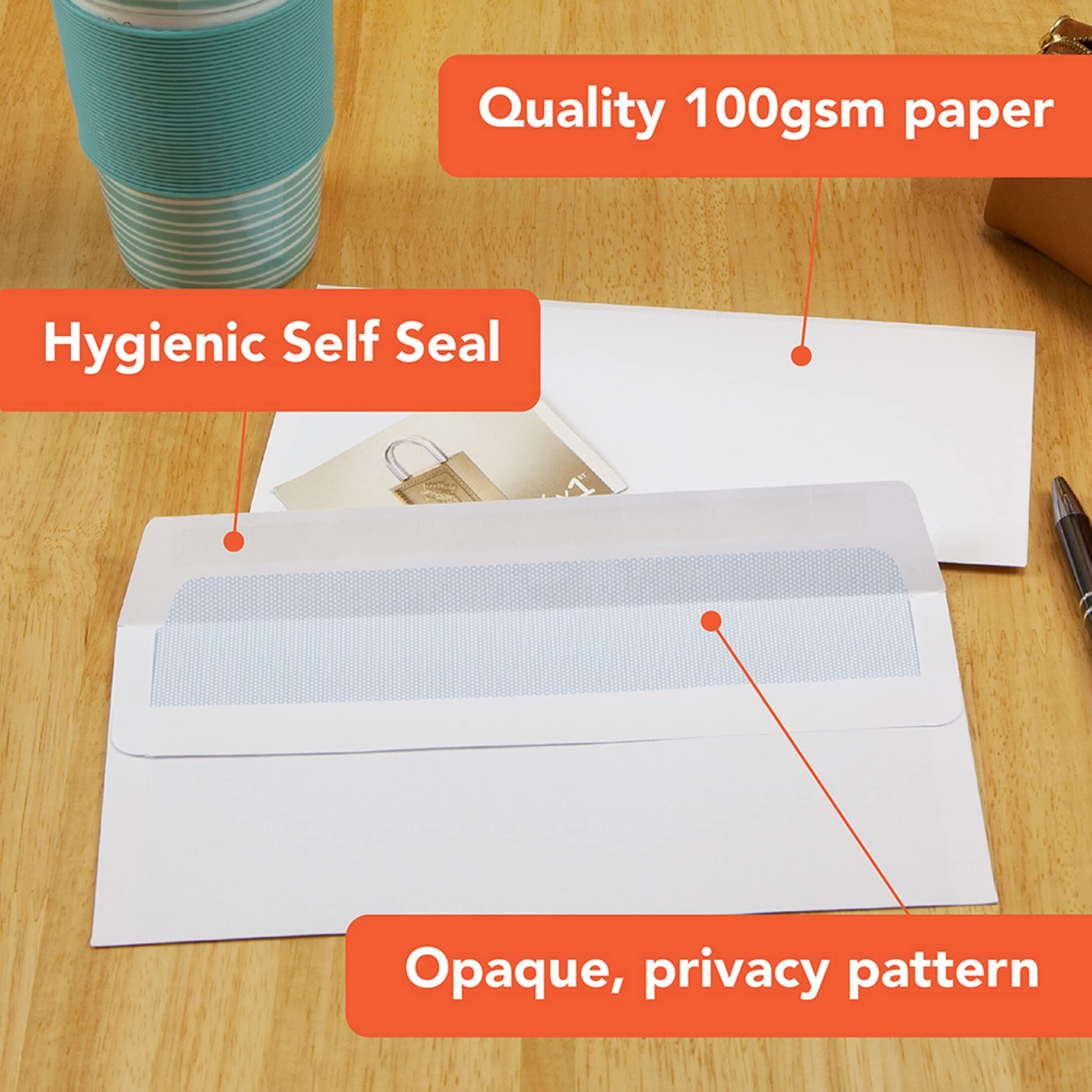 Postmaster C4 Catalogue Envelopes - 229 x 324 mm, 100 GSM, Self Seal White, 100 Pack 4
