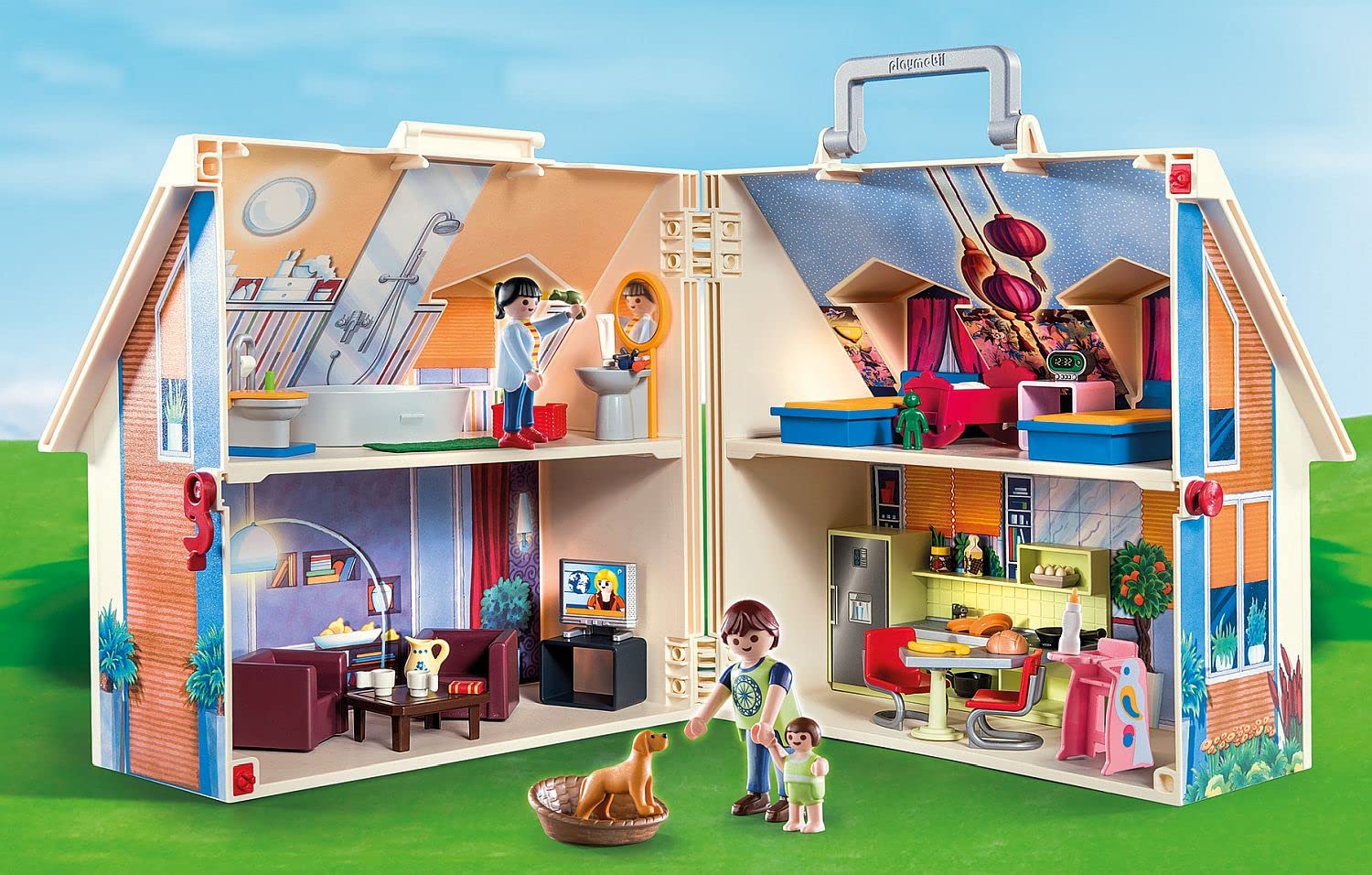 Playmobil Take Along Modern Doll House Playset | Ages 4+ | 64 Pieces