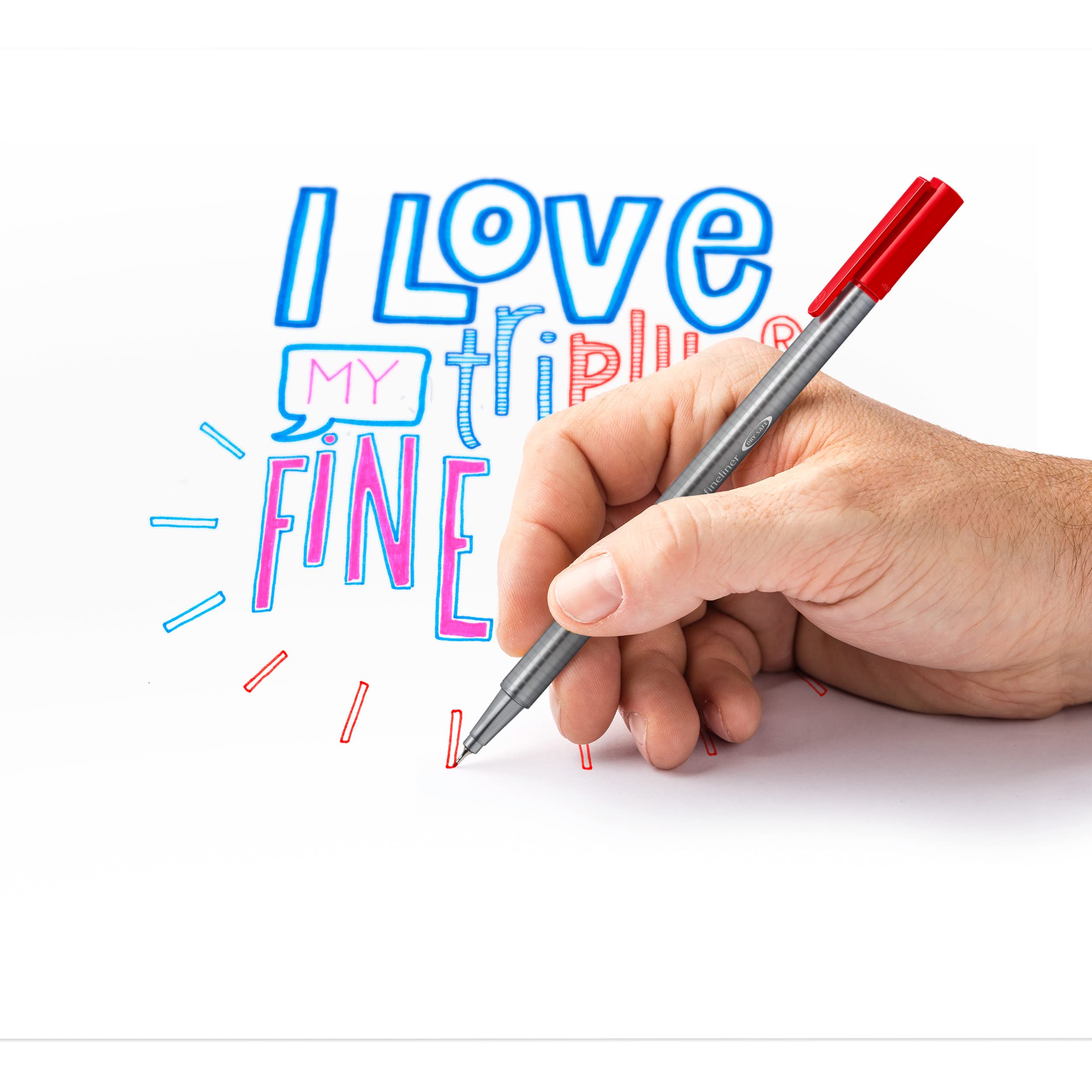 STAEDTLER 334-9 Triplus Fineliner Superfine Pen, 0.3mm, Black - Box of 10 3