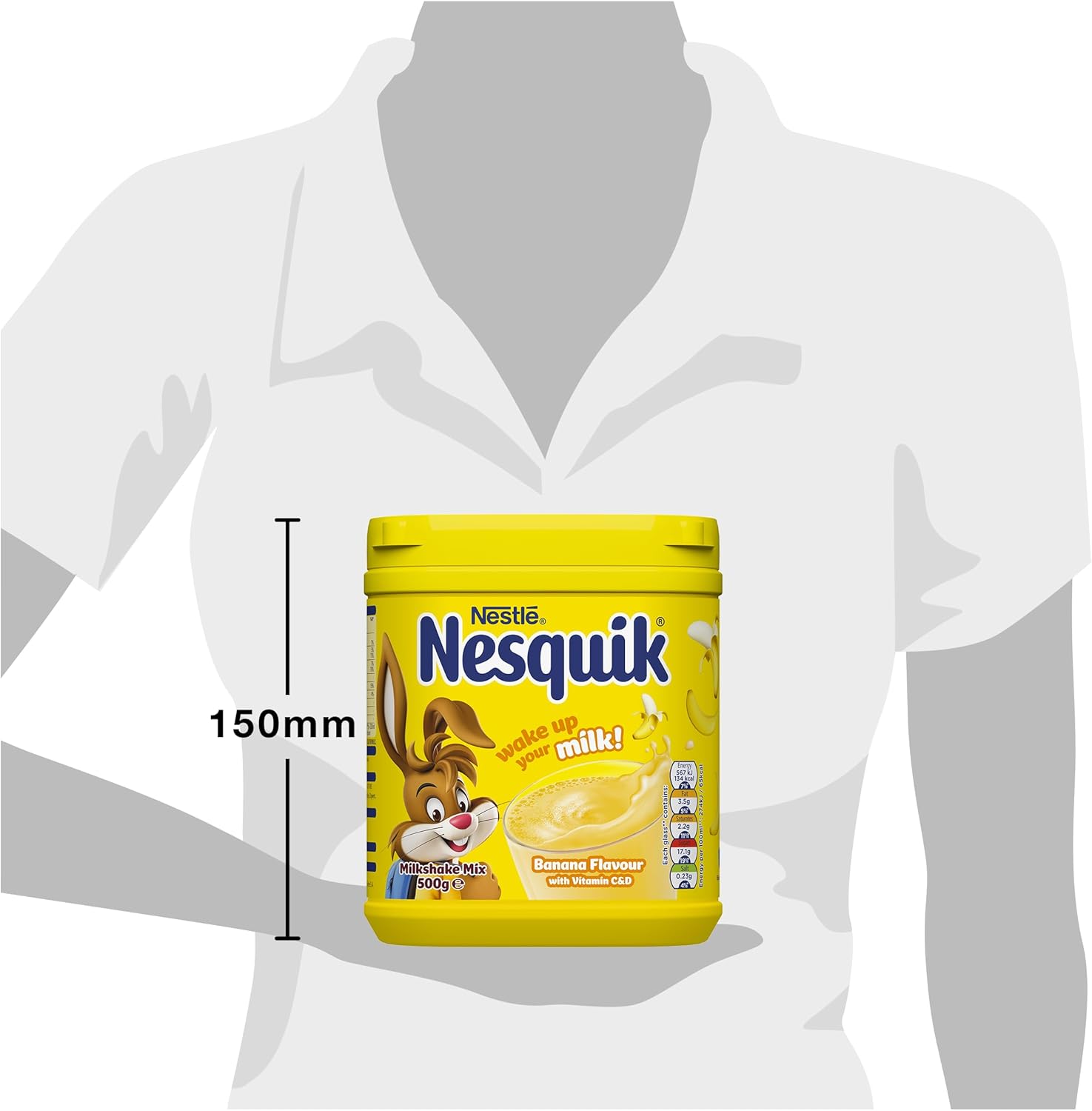 Nesquik Bananen-Milchshake-Mix 500 g – glutenfreies Pulver ohne künstliche Farb- oder Aromastoffe 4