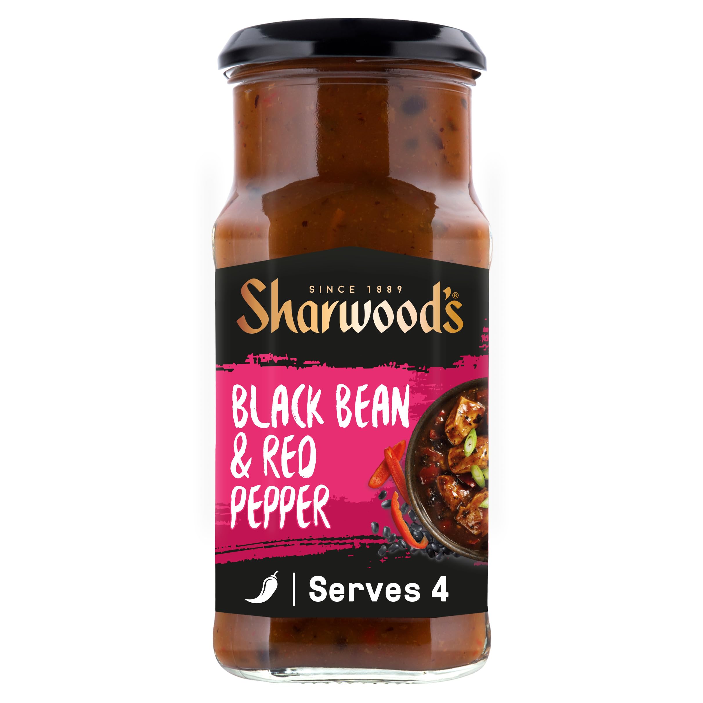 Sharwood's Black Bean & Sweet Red Pepper Sauce - Cantonese Style Cooking Sauce | 425g 6