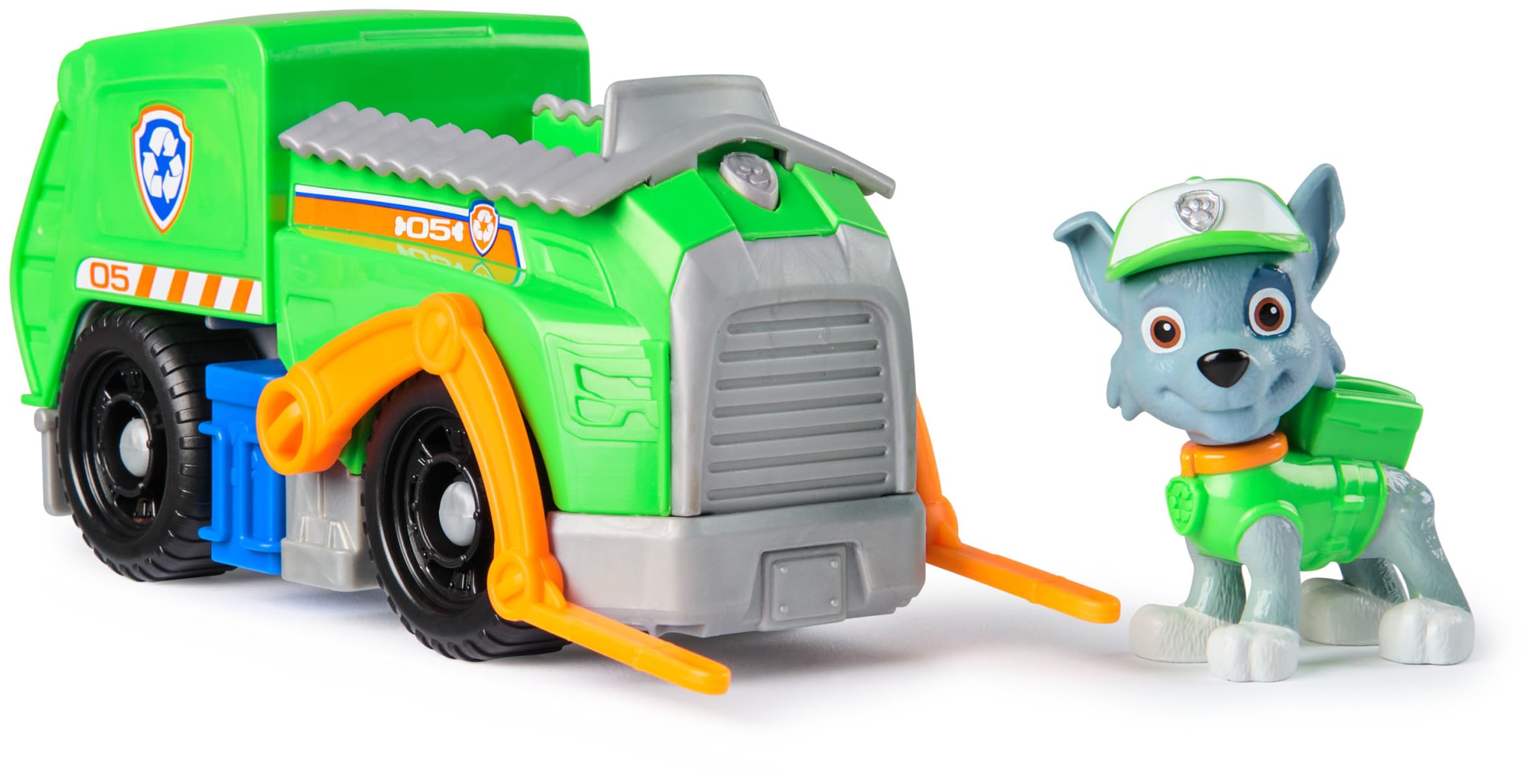 Paw Patrol Rockys Recycling-LKW – Spielzeugfahrzeug mit Sammel-Actionfigur für Kinder ab 3 Jahren