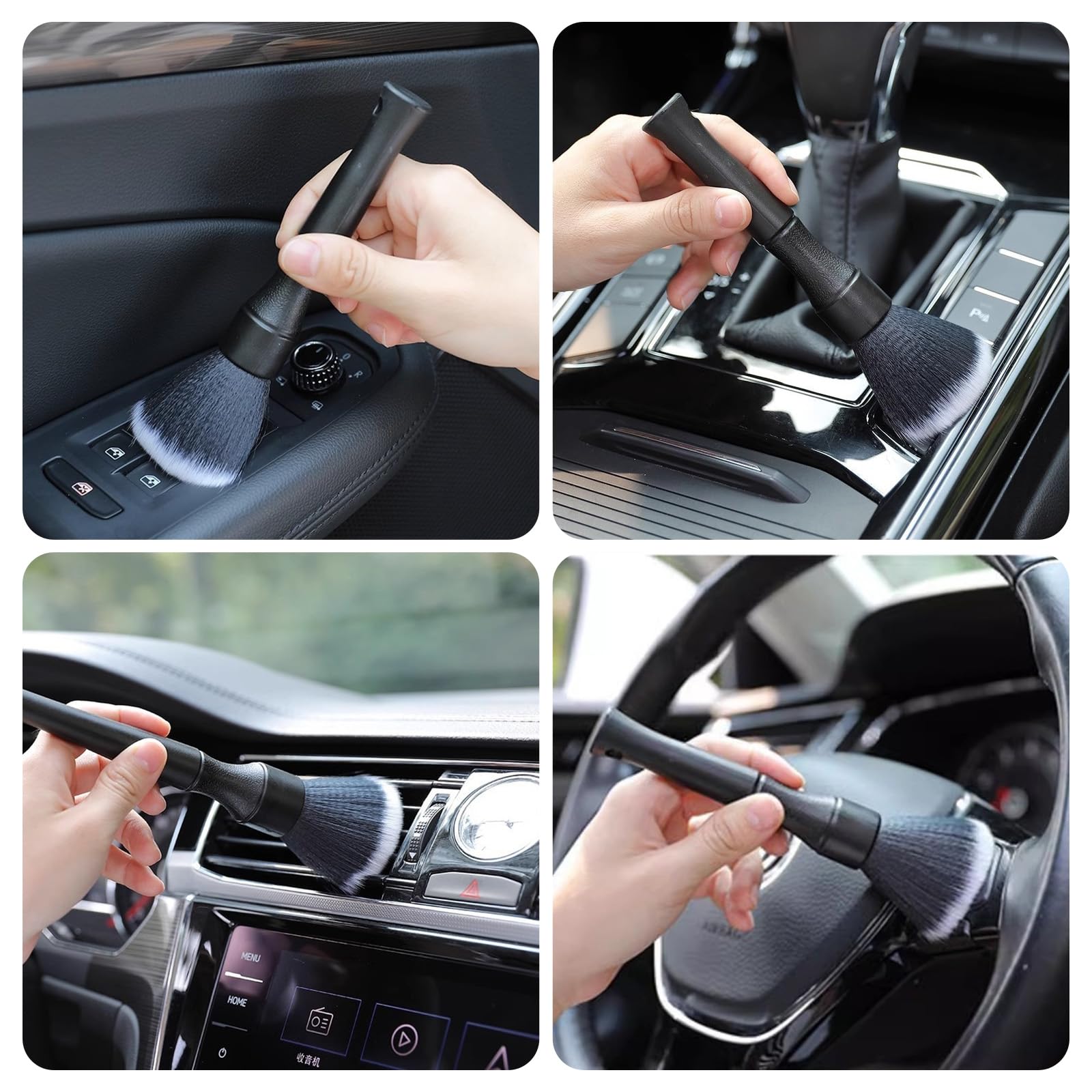 Admygo Car Detailing Brush - Ultra Soft PPS+PET Bristles | Metal-Free | Ergonomic Grip | 1 Pack 6