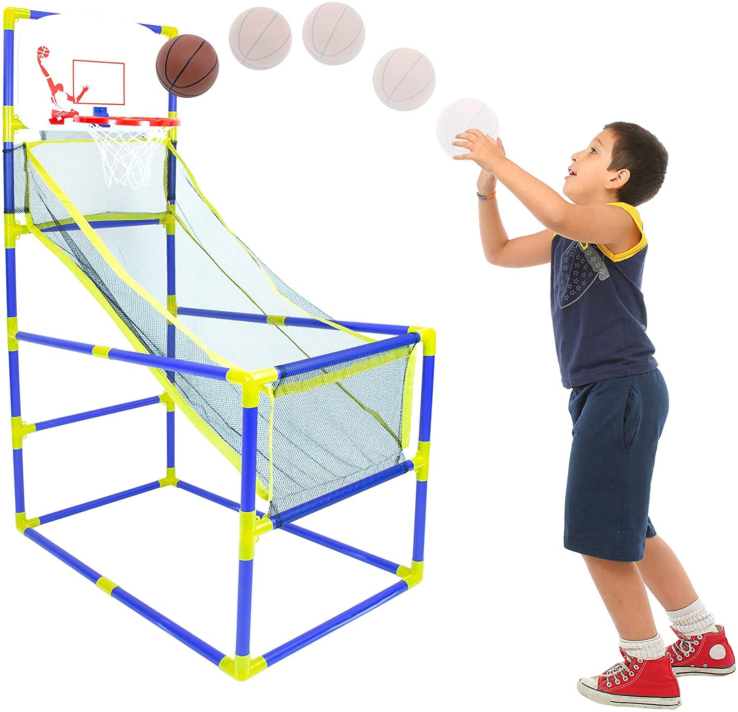 Global Gizmos 55639 Arcade Basketball Hoop/Indoor, Outdoor Use/Easy To Asse