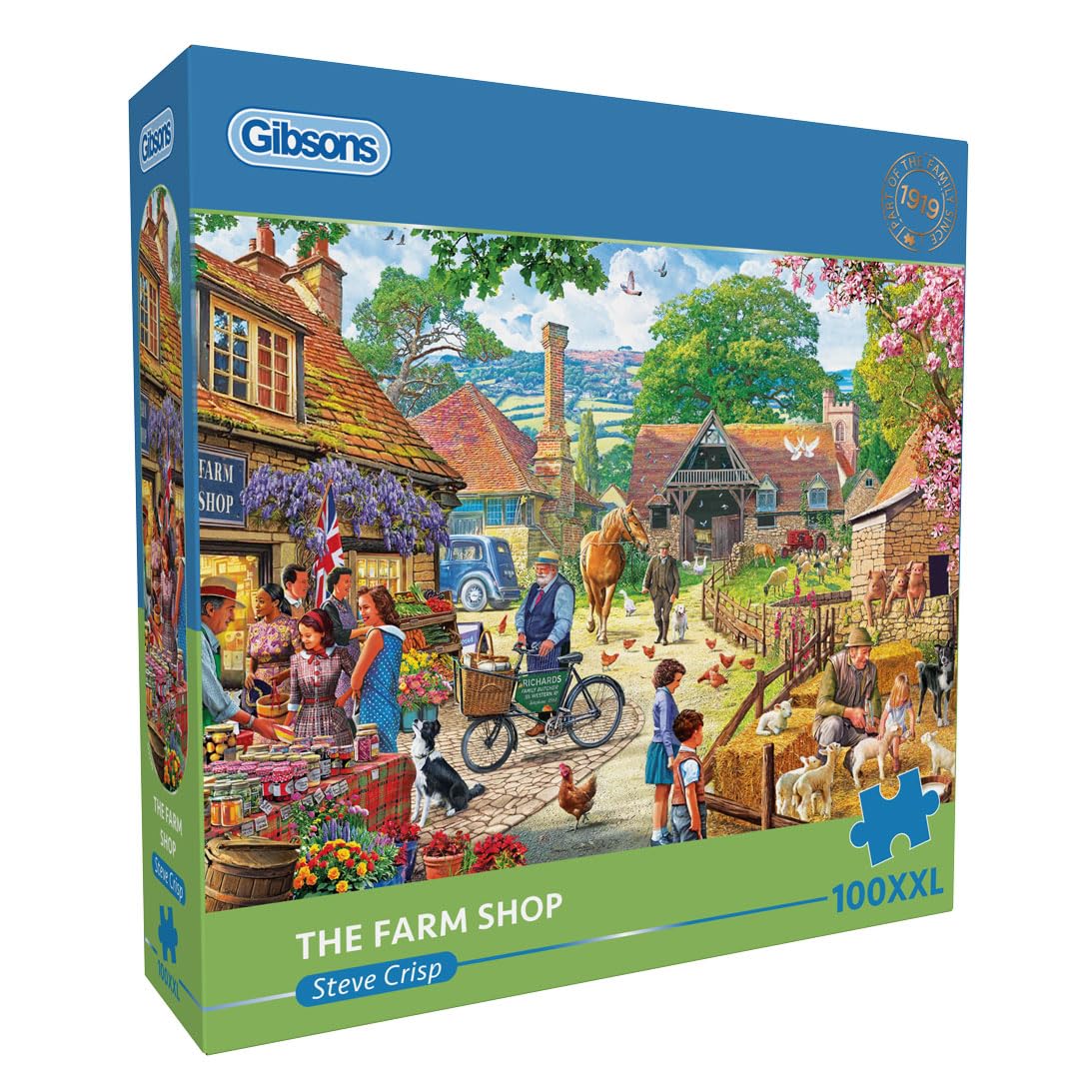 Gibsons The Farm Shop 100XXL Piece Jigsaw Puzzle for Adults | Steve Crisp Artwork | Recycled Board
