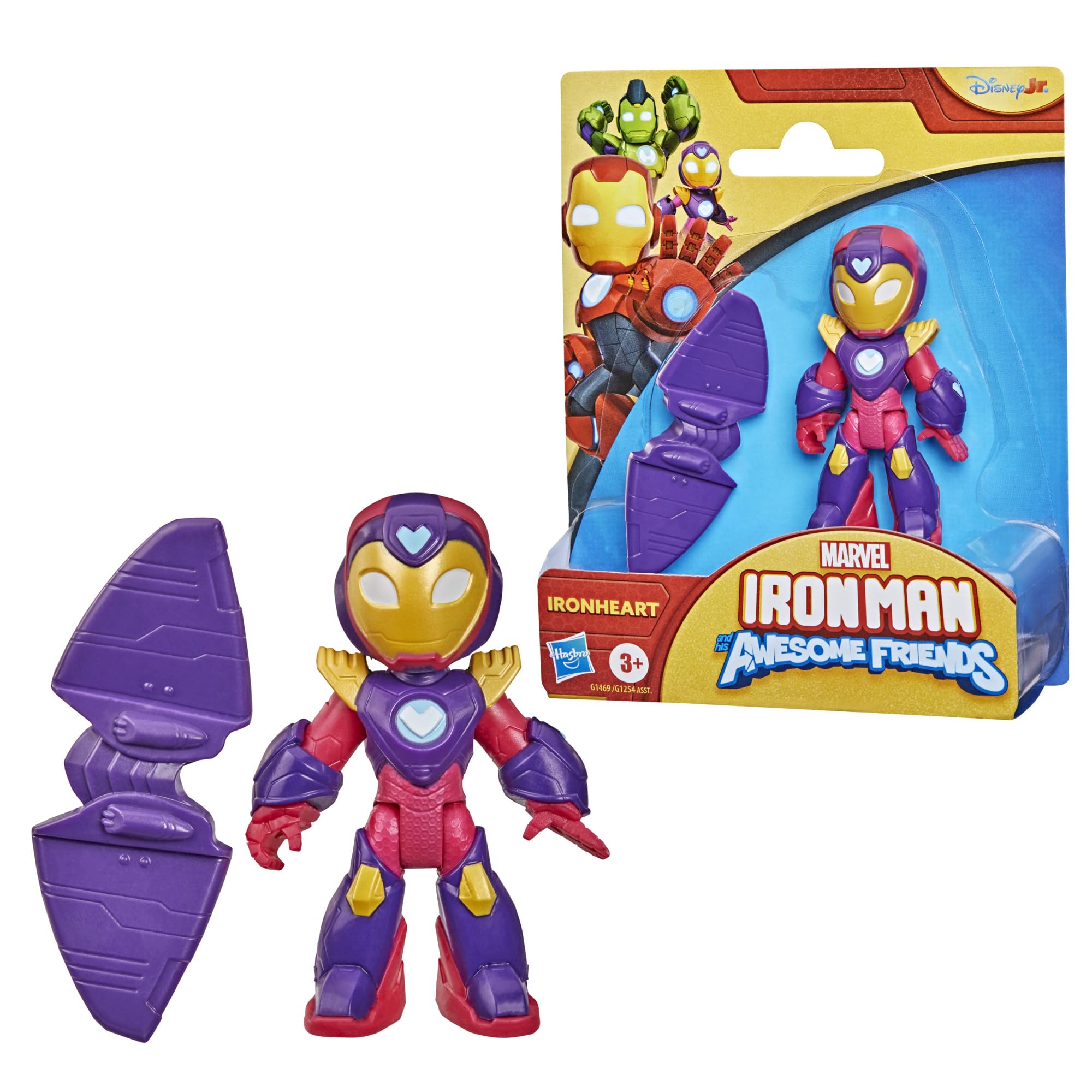 Marvel Ironheart Action Figure - 3-Inch Poseable Toy with Detachable Wings | Ages 3+