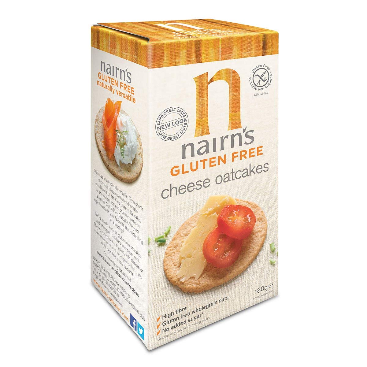 Nairn's Gluten Free Cheese Oatcakes 180g 1