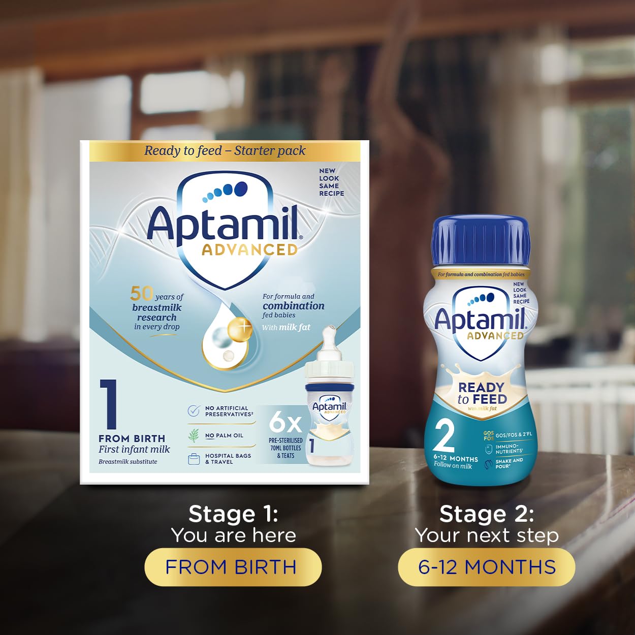 Aptamil Advanced 1 First Baby Milk Formula Starter Pack - Ready to Use Liquid - 420 ml 5