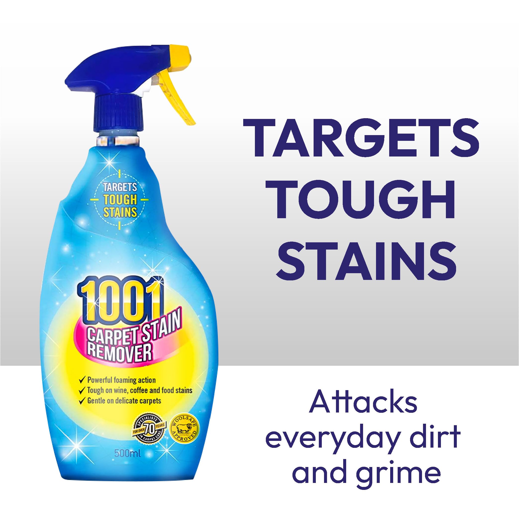 1001 Carpet Stain Remover Spray - Tough on Stains, Gentle on Carpets | 500ml