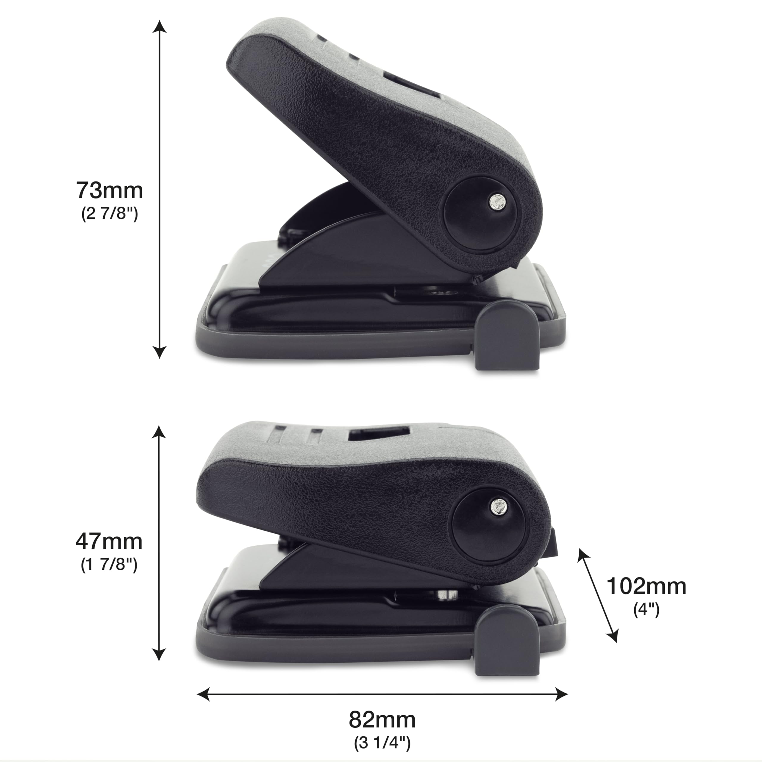 RAPESCO ECO 2-Hole Punch - 22 Sheet Capacity | Black | Pack of 3 5