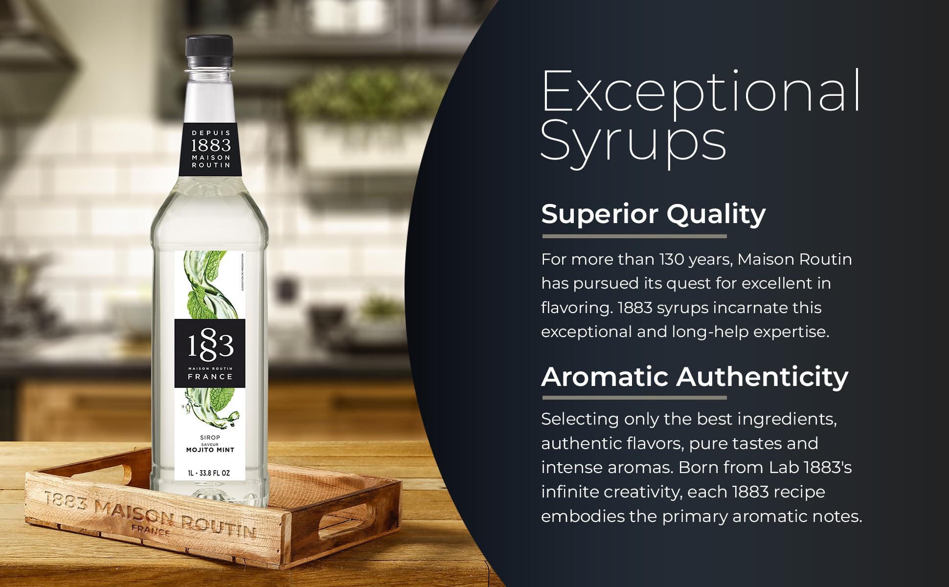 1883 MAISON ROUTIN Premium Mojito Mint Syrup - Refreshing Herbal Flavour | 1261g Liquid 6