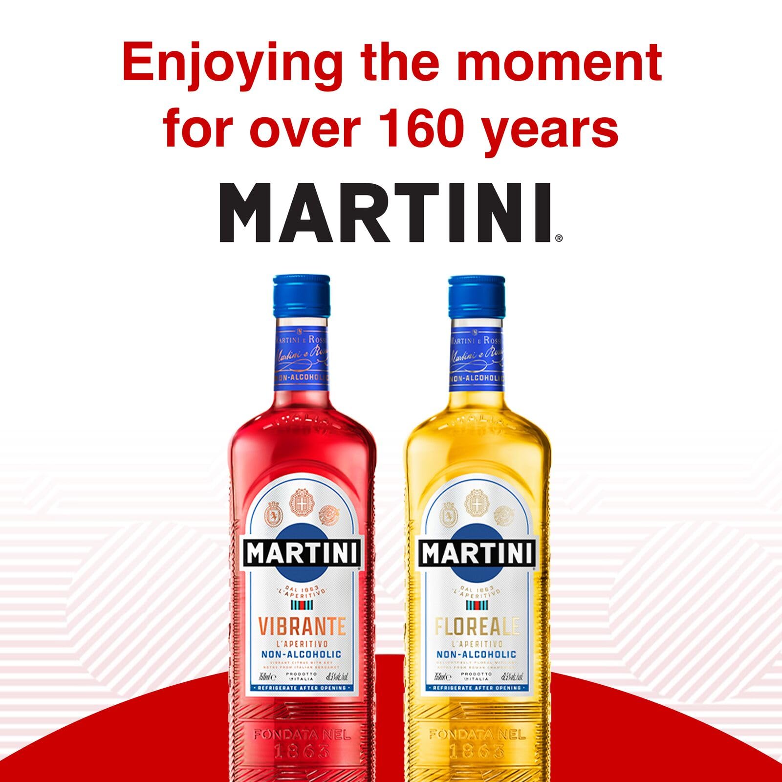 MARTINI Vibrante Non Alcoholic Aperitivo - 75cl Bottle | <0.5% ABV | Gluten Free 9
