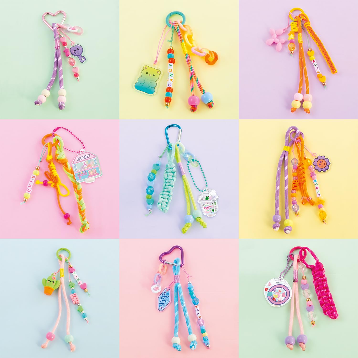Canal Toys Style 4 Ever DIY Keychain Making Kit - Create 8 Paracord & Beaded Keychains 9