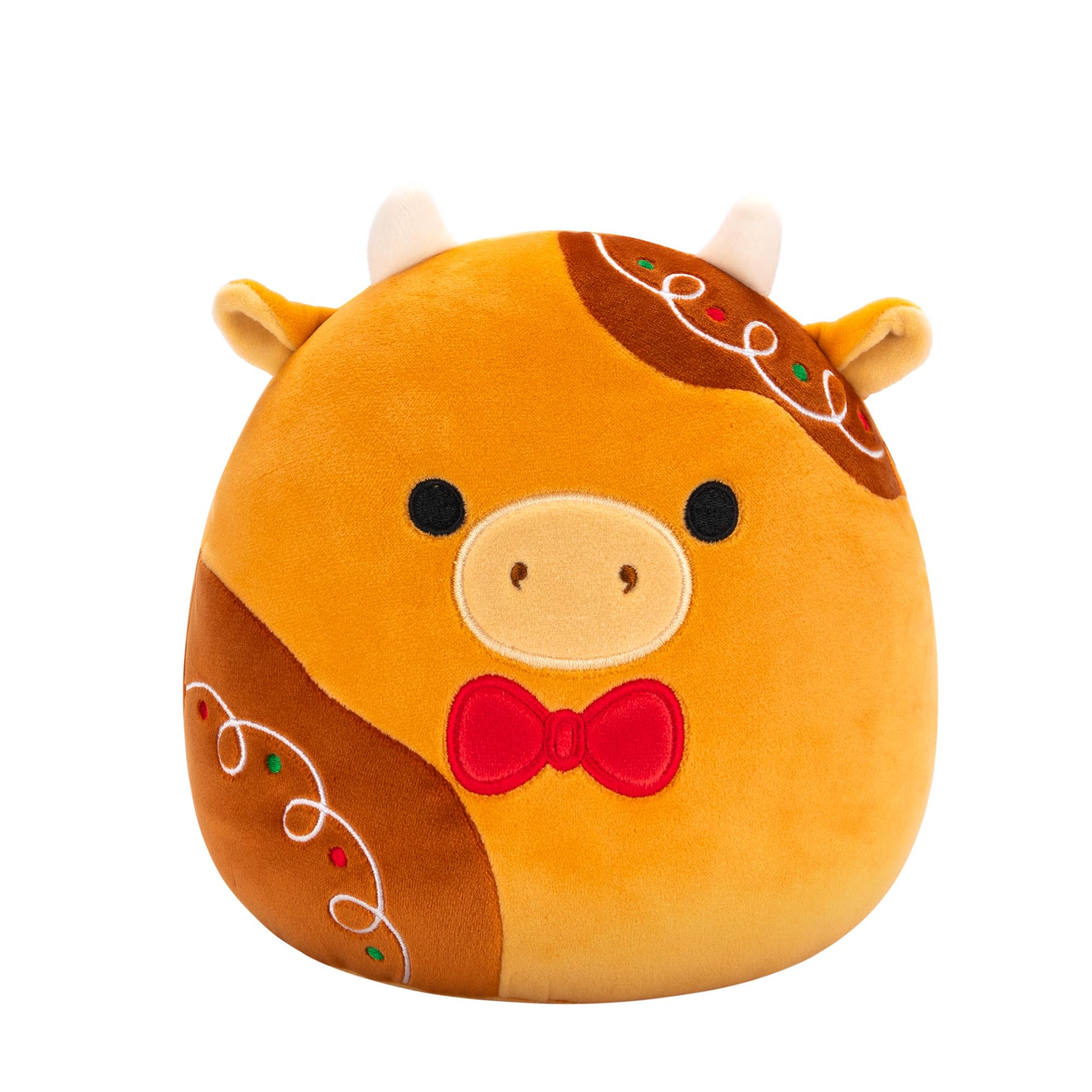 Squishmallows Jericho the Gingerbread Cow - 7.5-Inch Plush Collectible for Ages 3+
