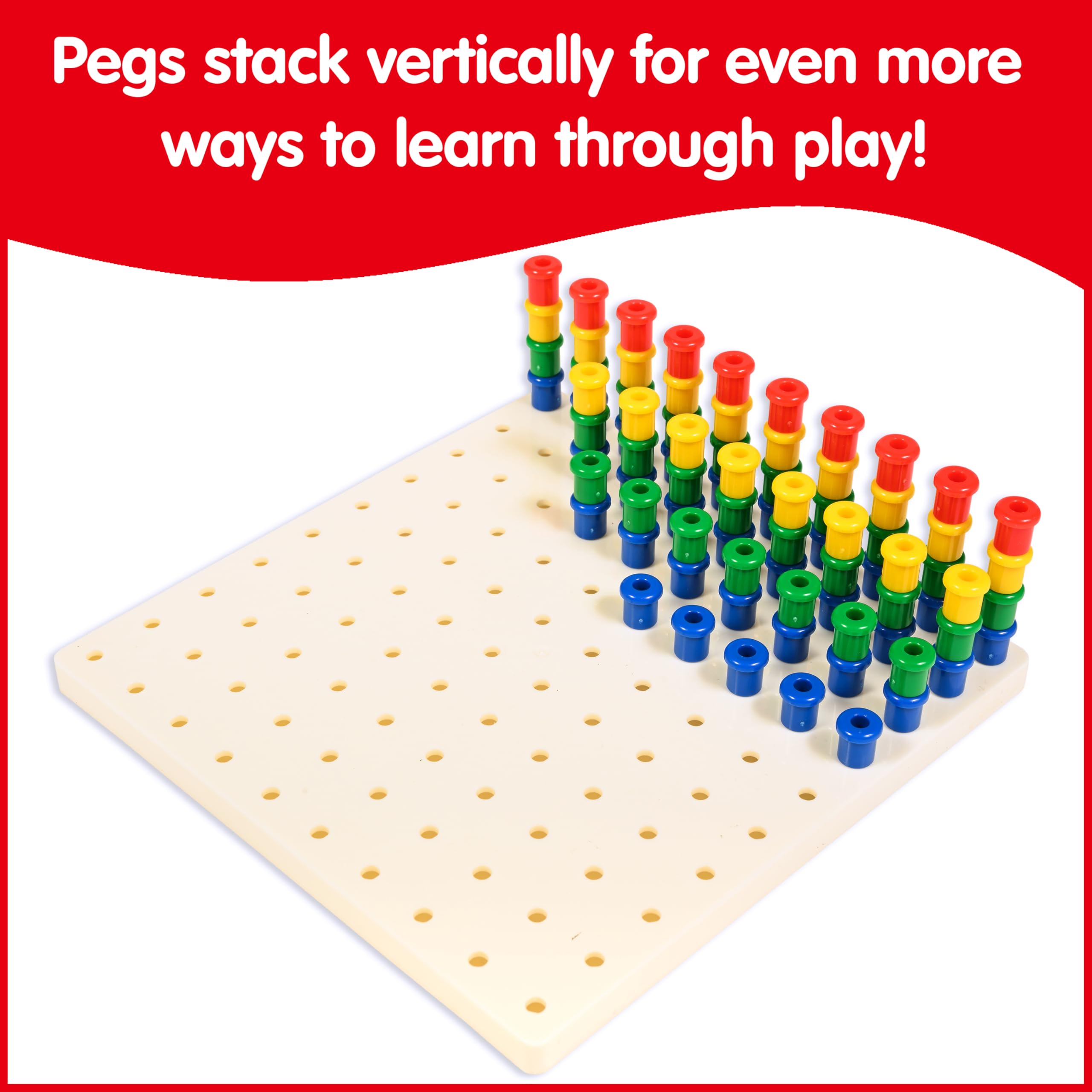 edxeducation Pegs and Peg Board Set - 1,000 Pegs + 5 Boards | Fine Motor Skills & Montessori Learning 4