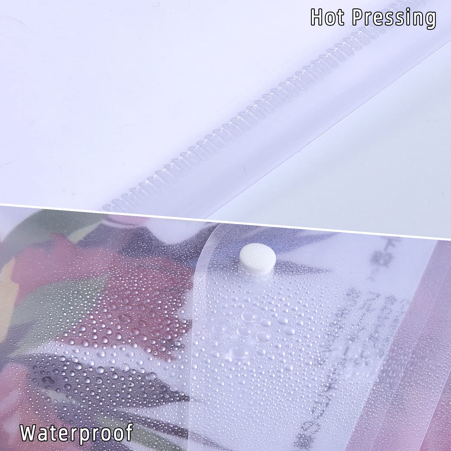 NORTHERN BROTHERS Clear Plastic Wallets - A4 Document Folder Popper Pocket Wallet, 24 Pack 4