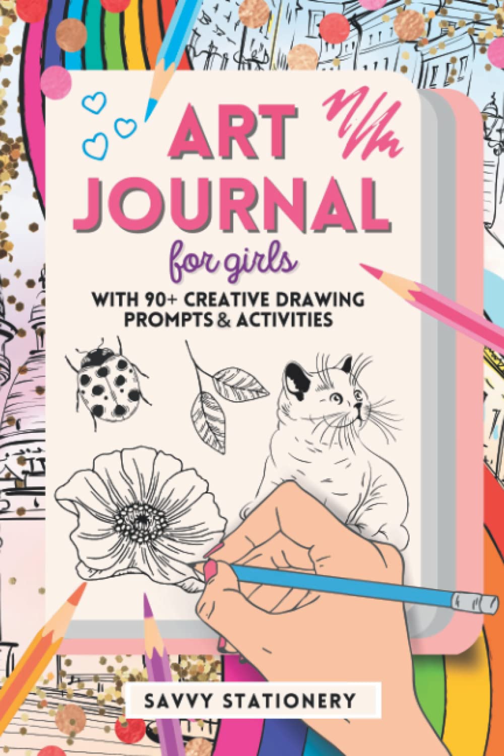 Savvy Stationery Art Journal for Girls - 90+ Art Prompts | Paperback 1