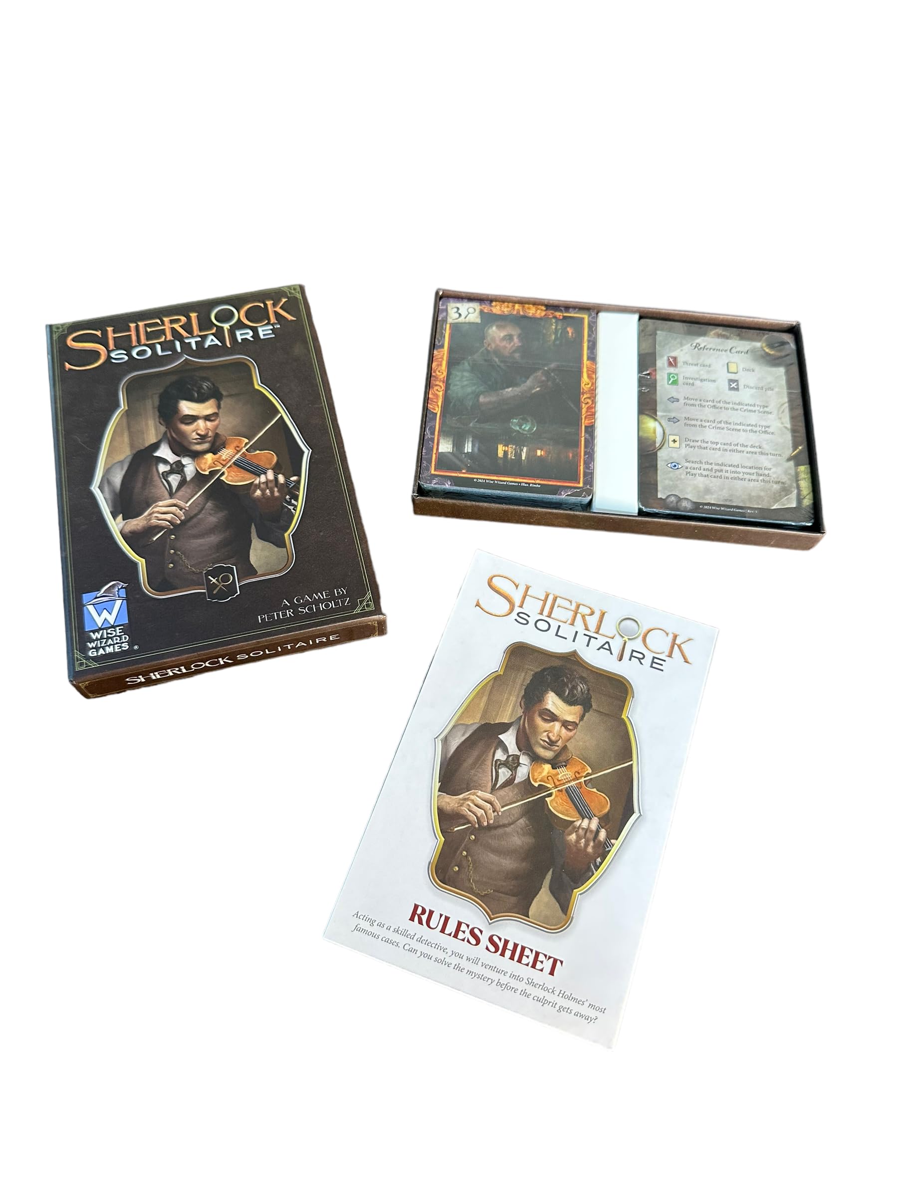 WISE WIZARD GAMES Sherlock Solitaire Strategy Card Game | 1-2 Players | Ages 18+ 6