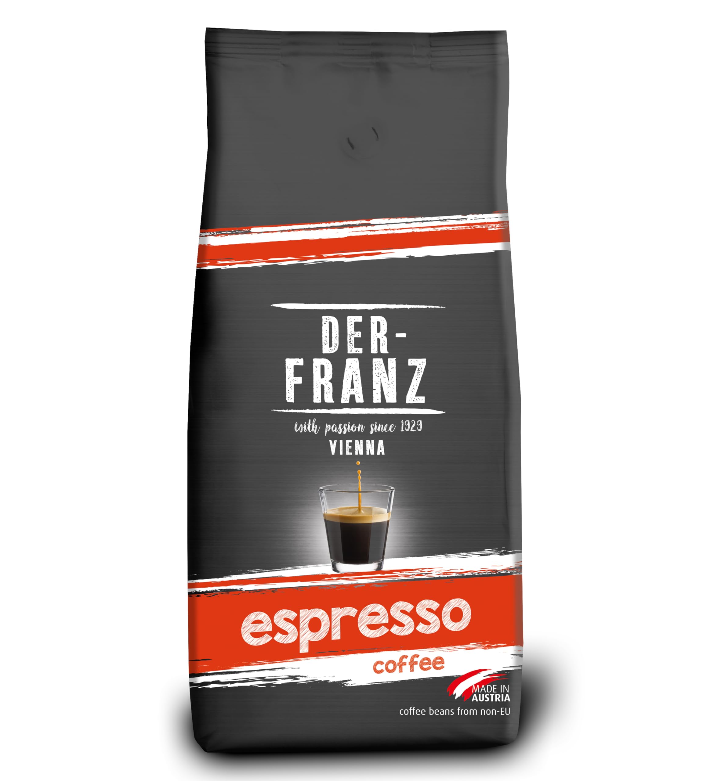 Der-Franz Espresso Whole Coffee Beans - 50% Arabica/50% Robusta | Intensity 5/5 | 1000g