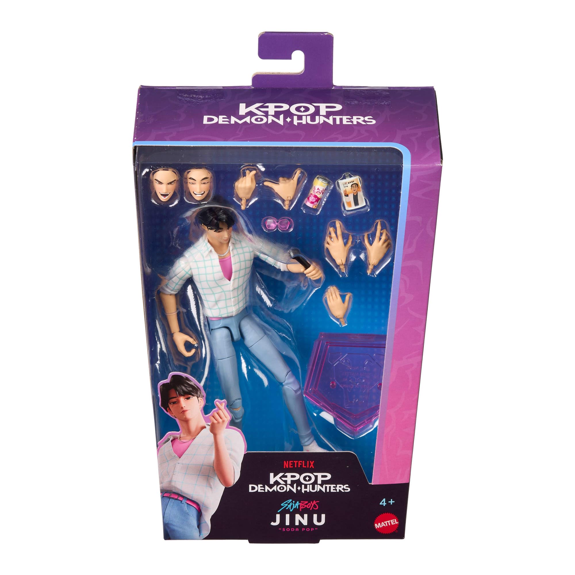 Mattel KPop Demon Hunters Jinu 6.7-inch Action Figure - 18 Points of Articulation | Multicolor Plastic | Ages 4+ 6