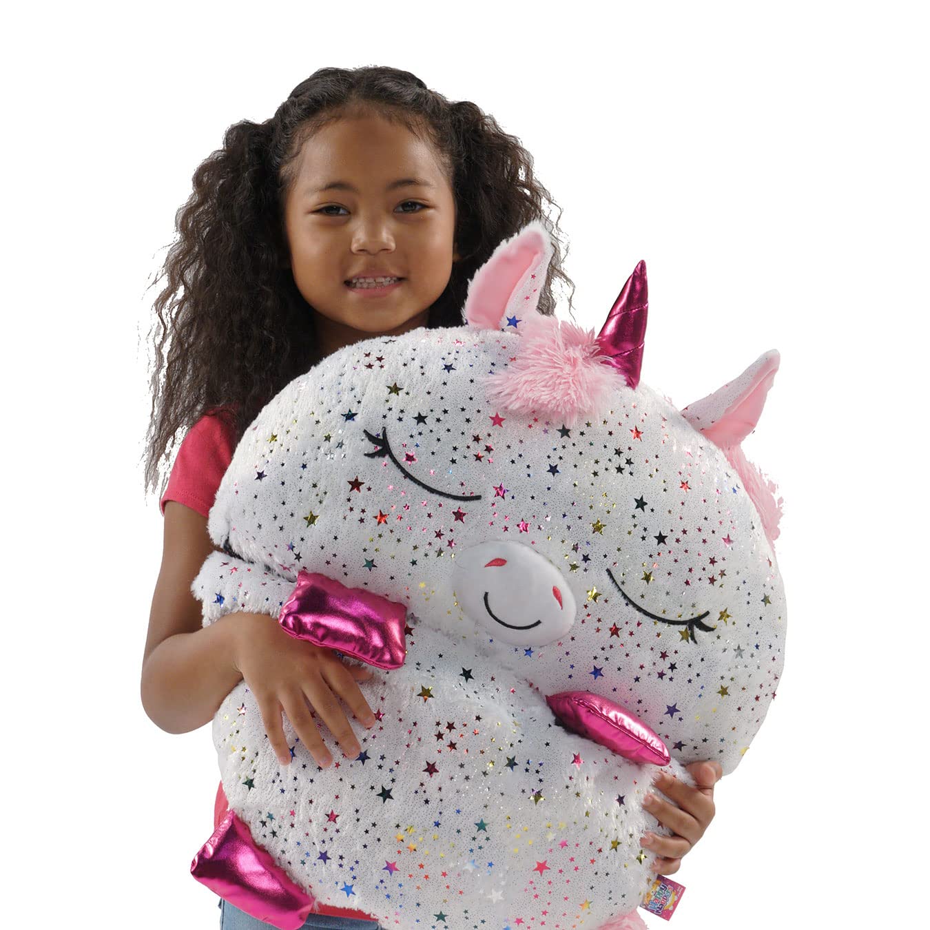 Happy Nappers Kinderschlafsack – Schimmerndes Einhorn – Plüschtier &amp; bequemer Schlafsack 3