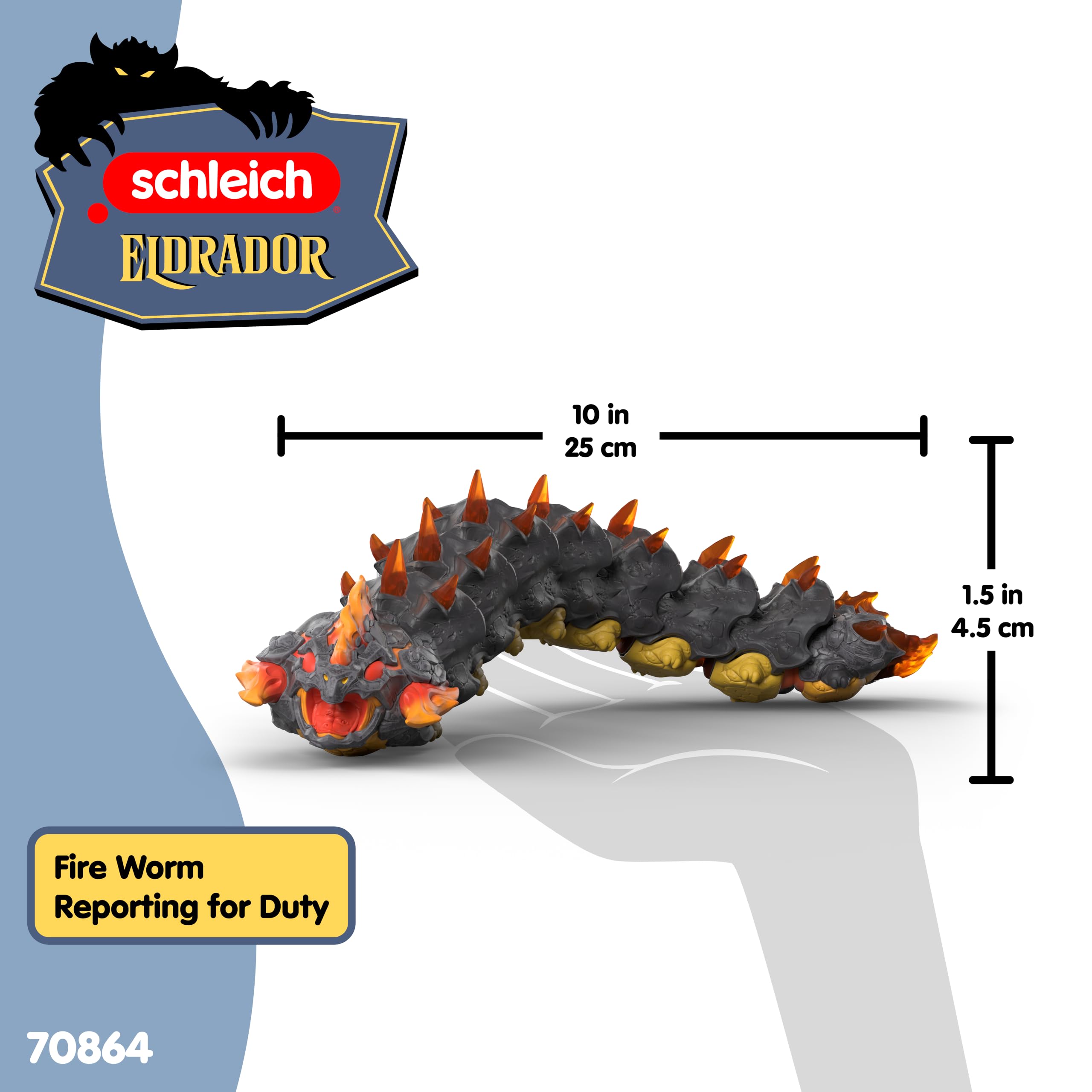 Schleich Eldrador Fire Worm Toy Figurine - Ages 7+ | 25cm Length | 70864 5