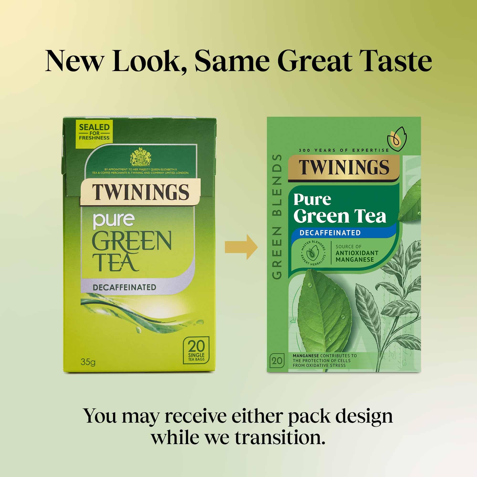 Twinings Decaf Pure Green Tea - 20 Teabags | Antioxidant Support
