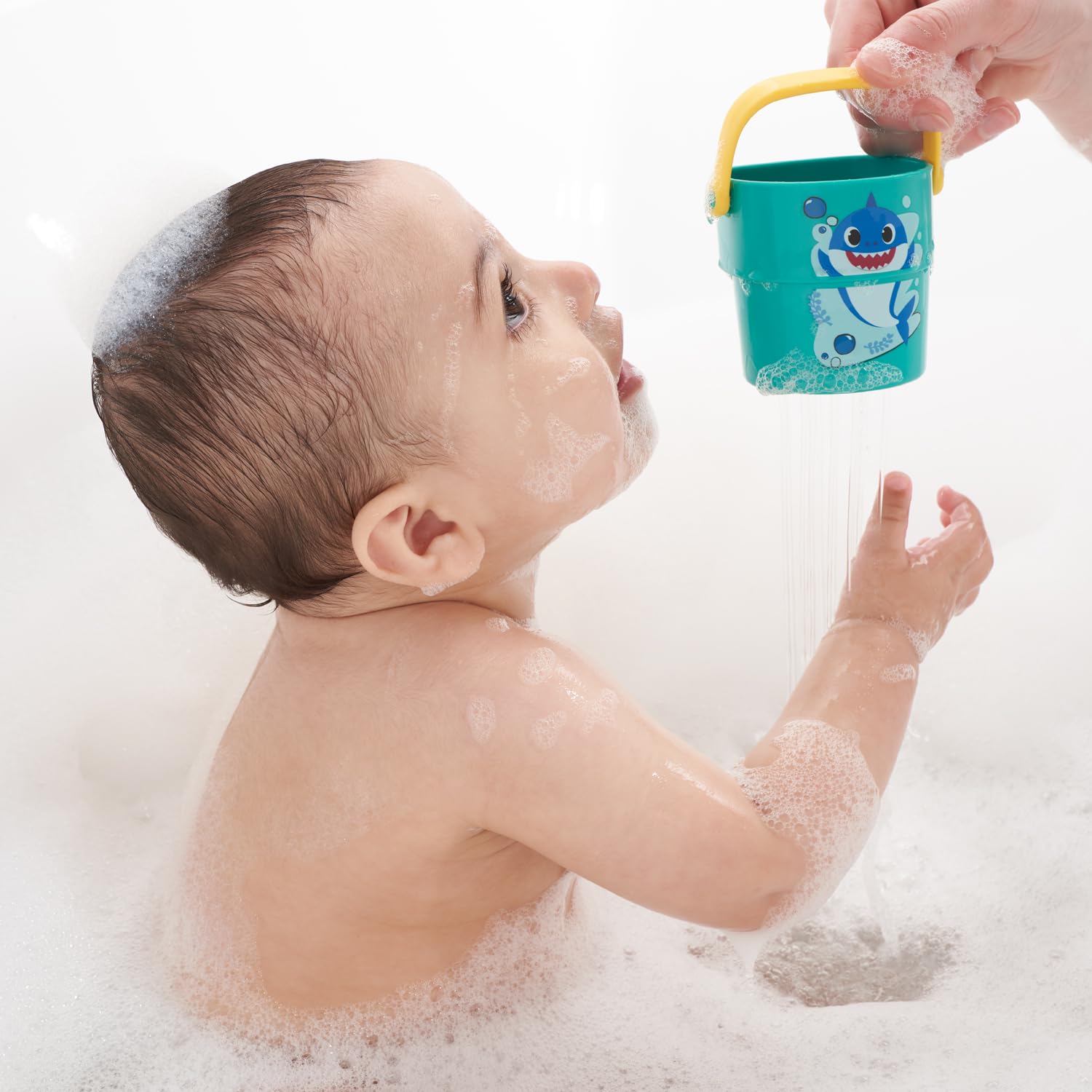 Baby Shark Bath Toys - 3 Pack Stackable Animal Print Cups | Ages 6M+ 4