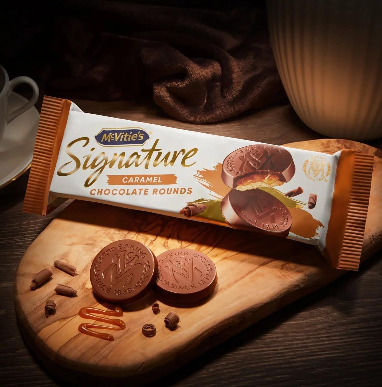 McVitie's Signature Caramel Chocolate Rounds Biscuits - Decadent Treat | 109g 4