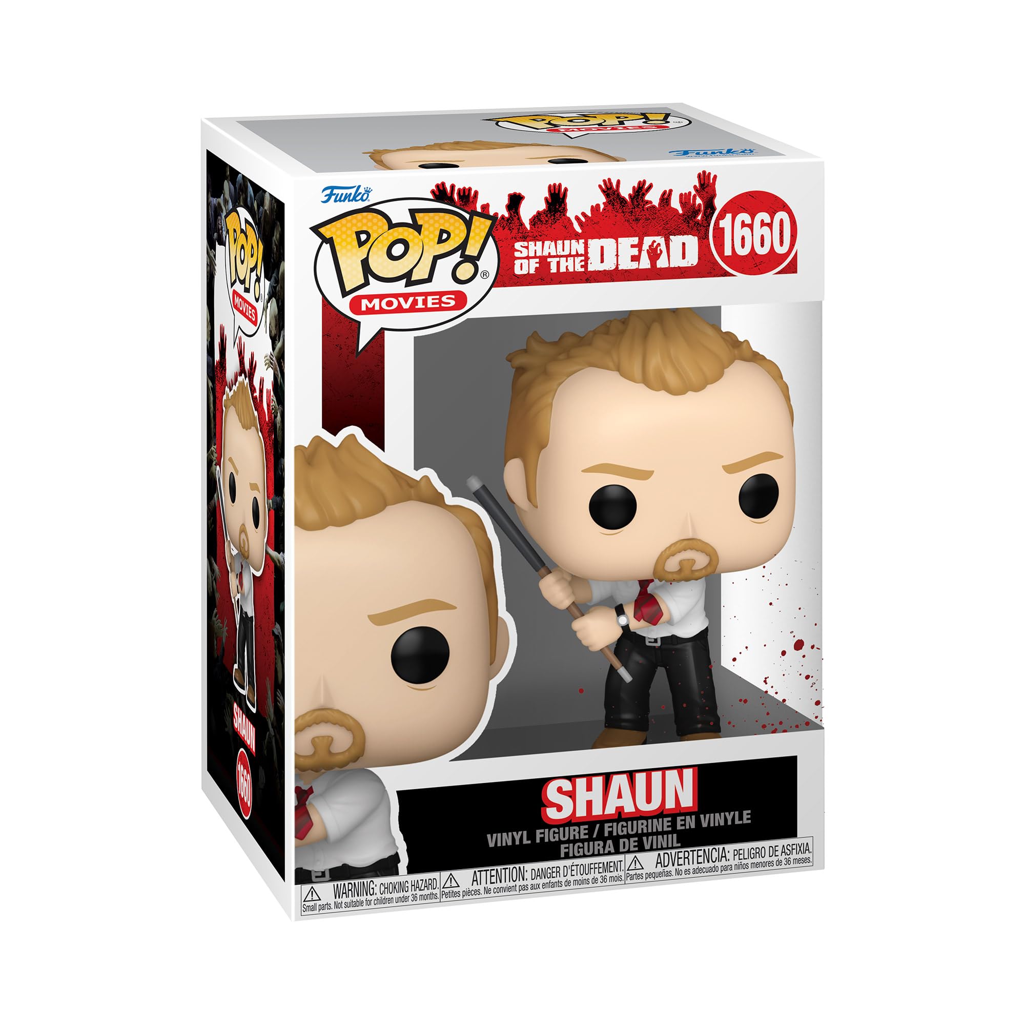 Funko Pop! Movies: SotD - Shaun - 1/6 Quote for Rare Chase Variant - Bloody