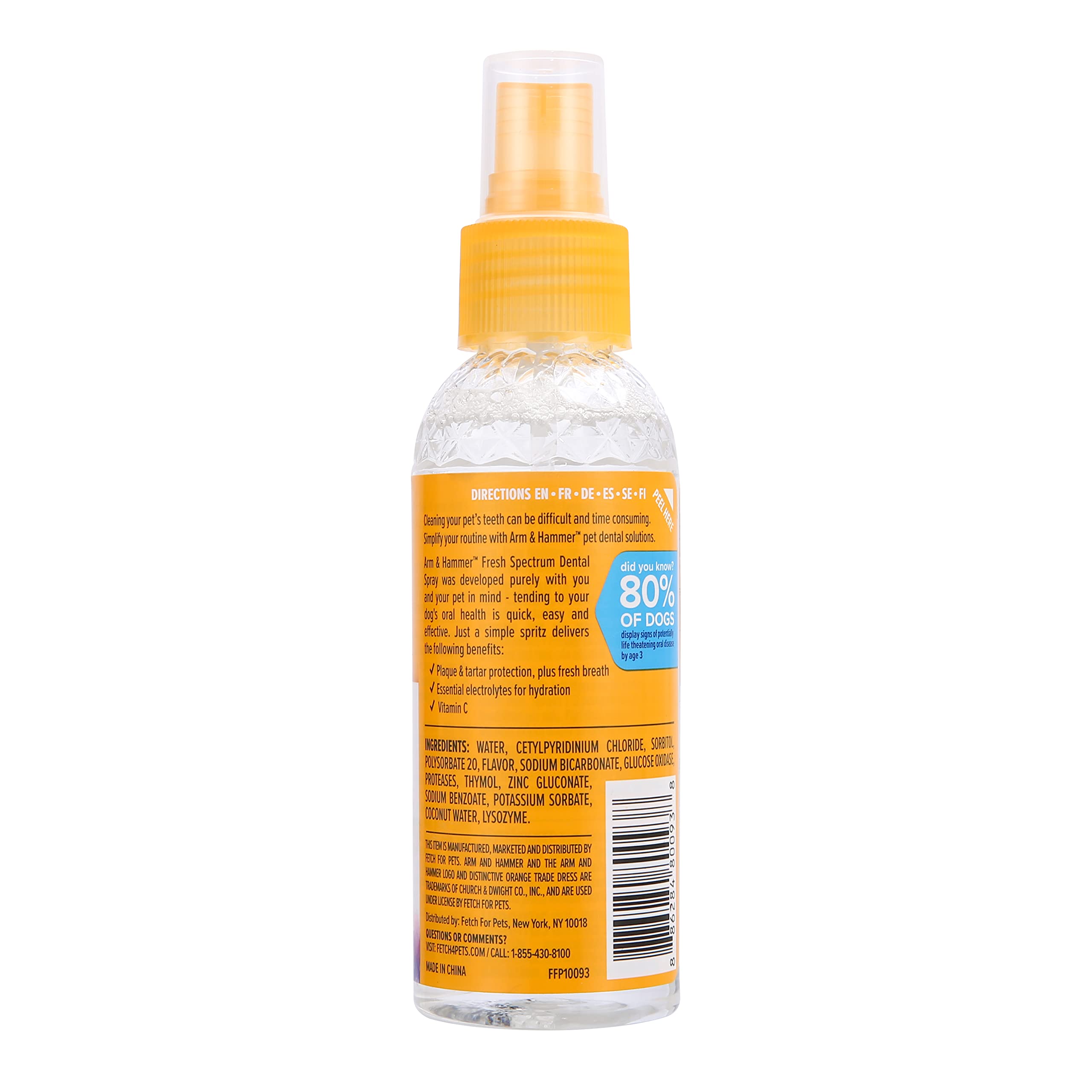 Company of Animals Arm & Hammer Fresh Spectrum Coconut Mint Dog Dental Spray, 118ml