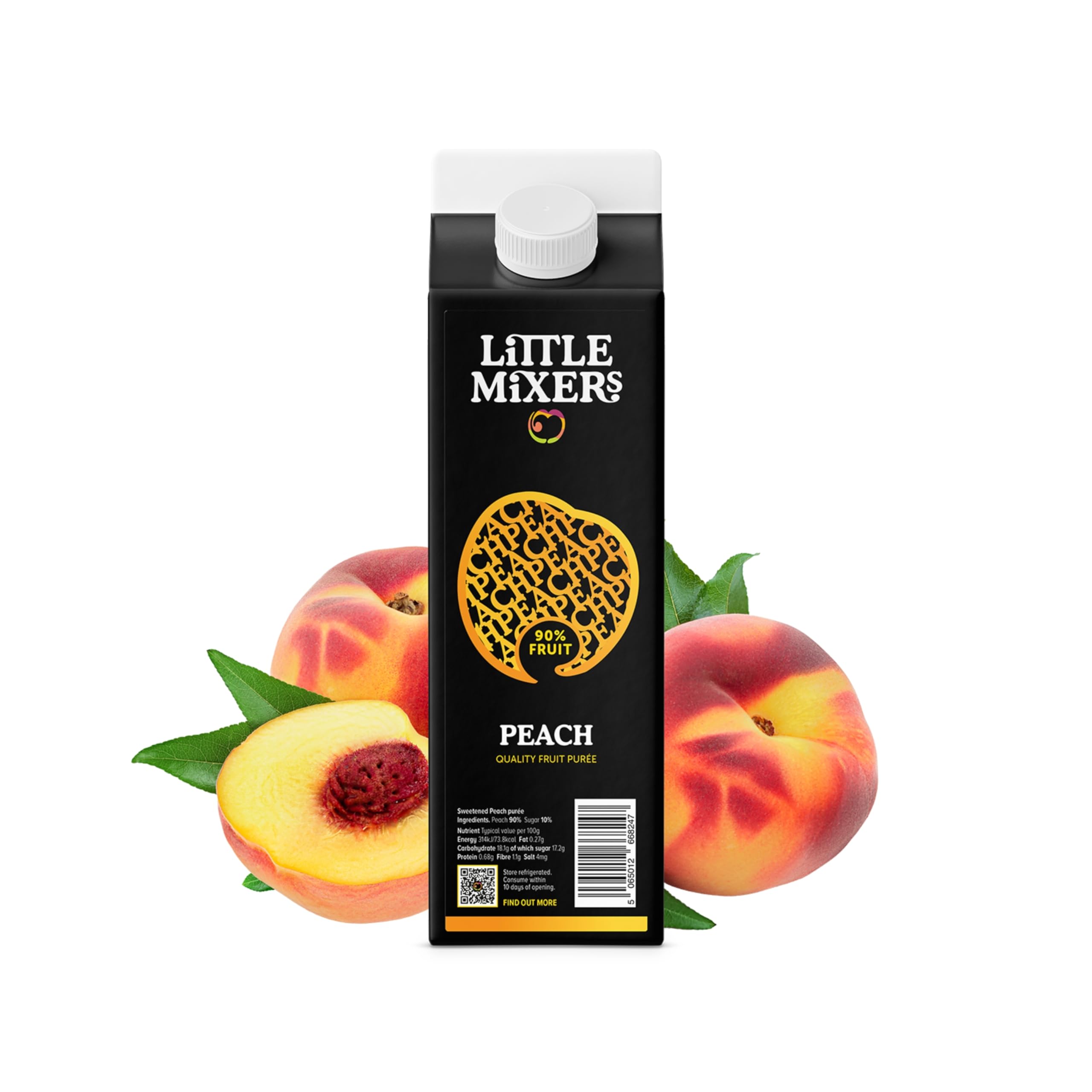 LITTLE MIXERS Peach Purée - Real Fruit Cocktail Mixer | 1 KG
