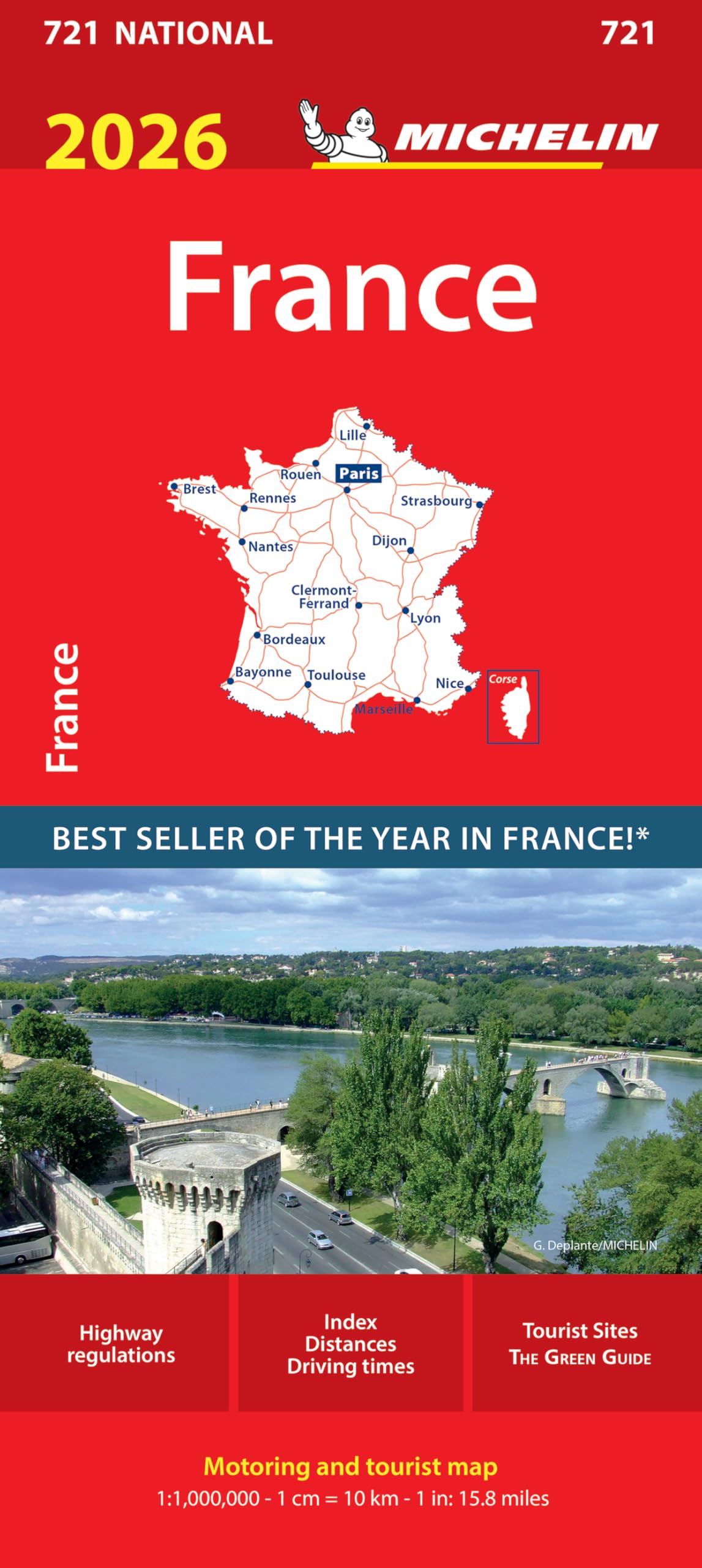 MICHELIN France 2026 National Map 721 - Scale 1:1,000,000 | Folded Map