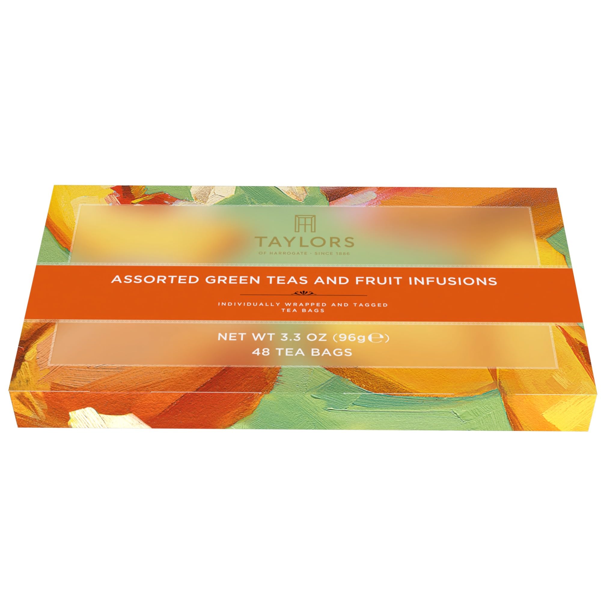 Taylors of Harrogate Assorted Green Teas and Fruit Infusions Selection Gift Box | 48 Count