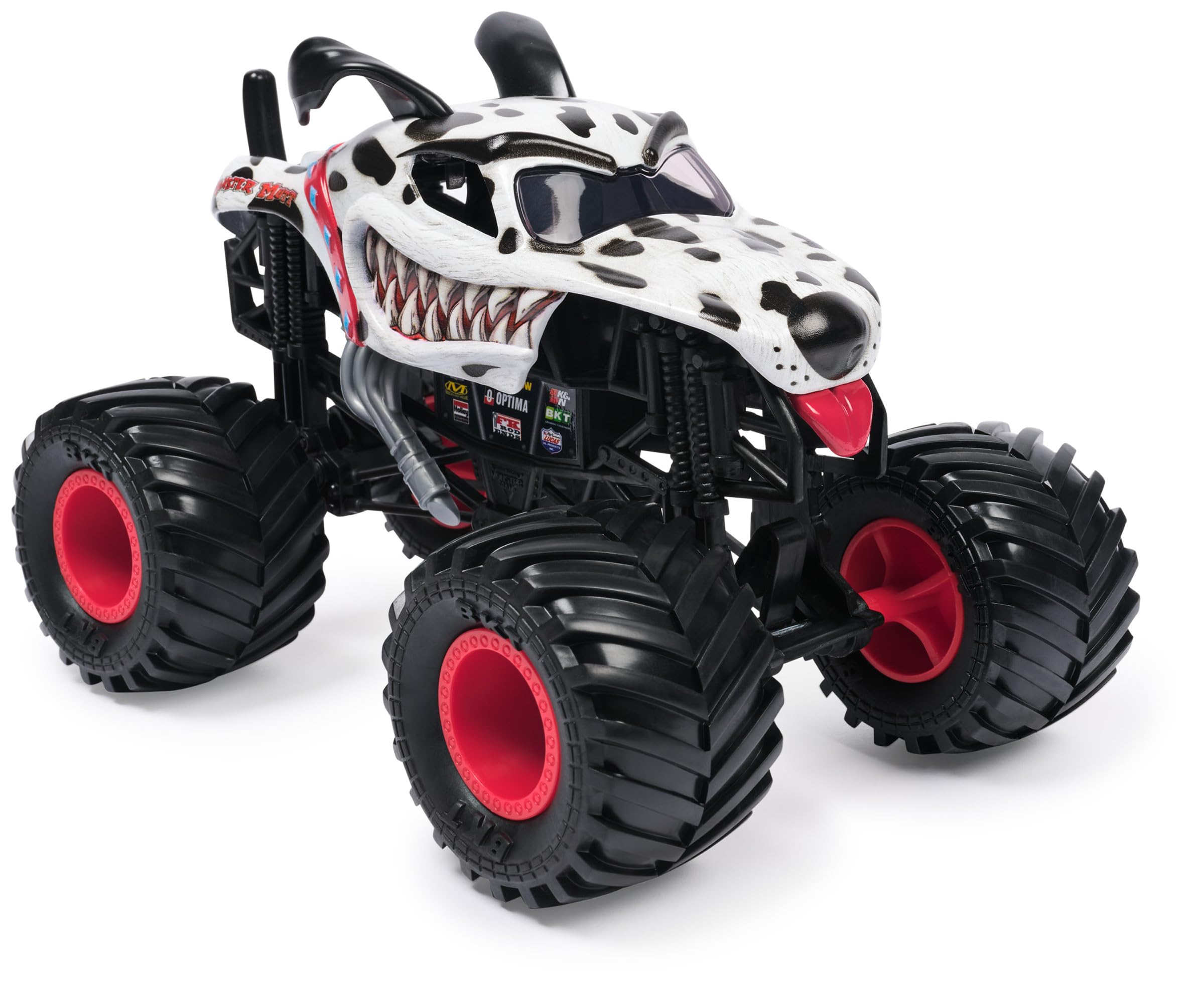 Monster Jam Dalmatian 1:24 Scale Die-Cast Monster Truck | Working Suspension | Rubber BKT Tires