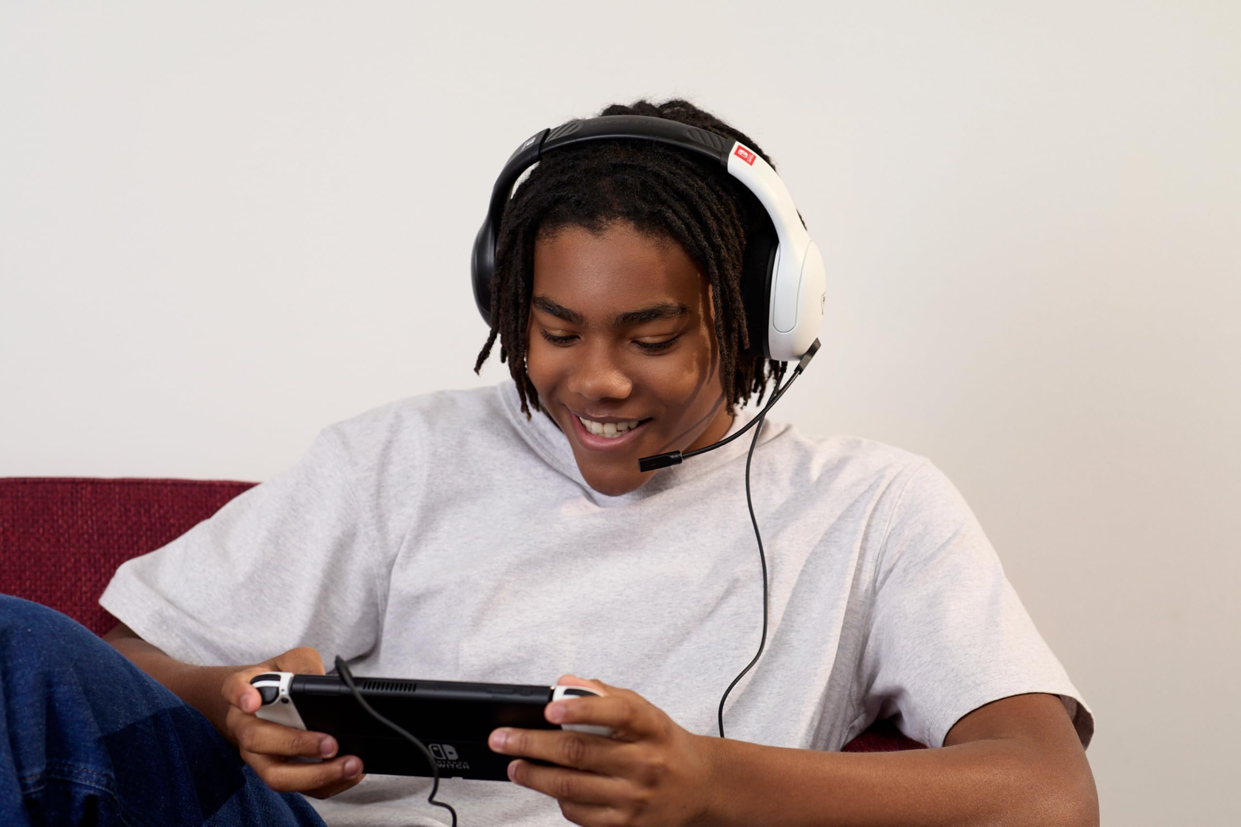 Turtle Beach Airlite Fit Black and White Wired Gaming Headset with Flip-to- 6
