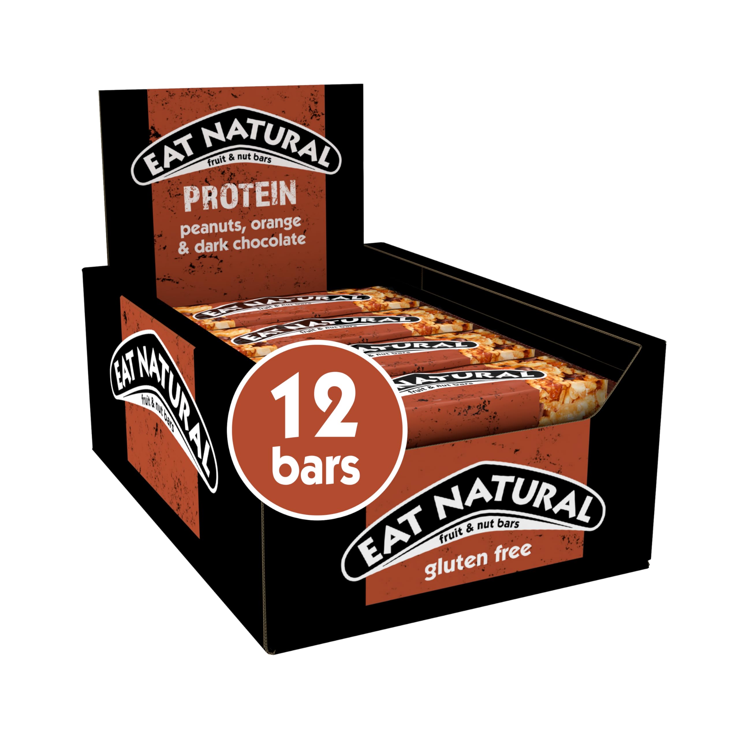 Eat Natural Protein Peanuts, Orange & Dark Chocolate Fruit & Nut Bar (12 x 40g)