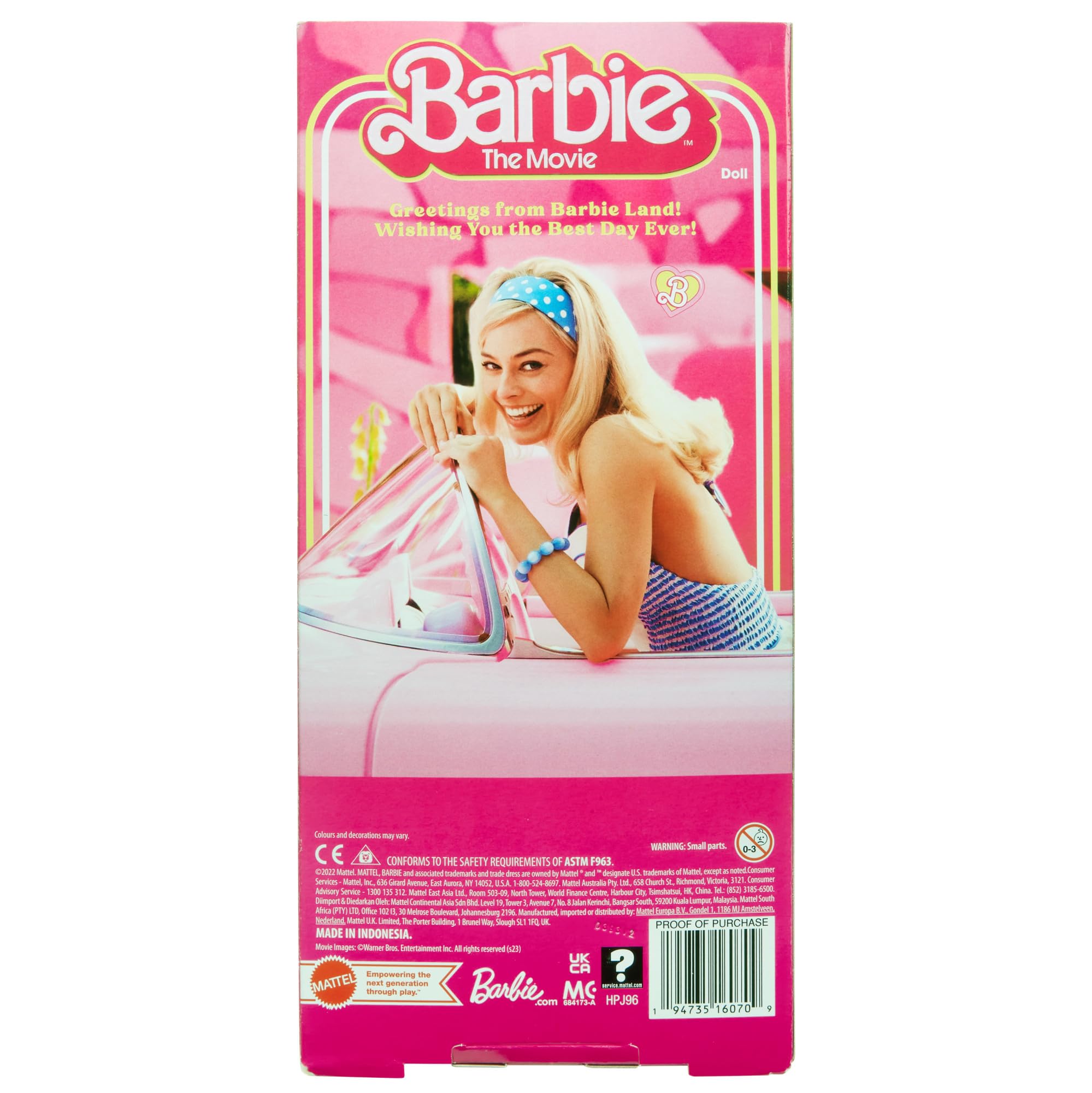 Barbie Signature - Barbie The Movie Doll (HPJ96) | Pink Gingham Dress | Multicolor Plastic 7