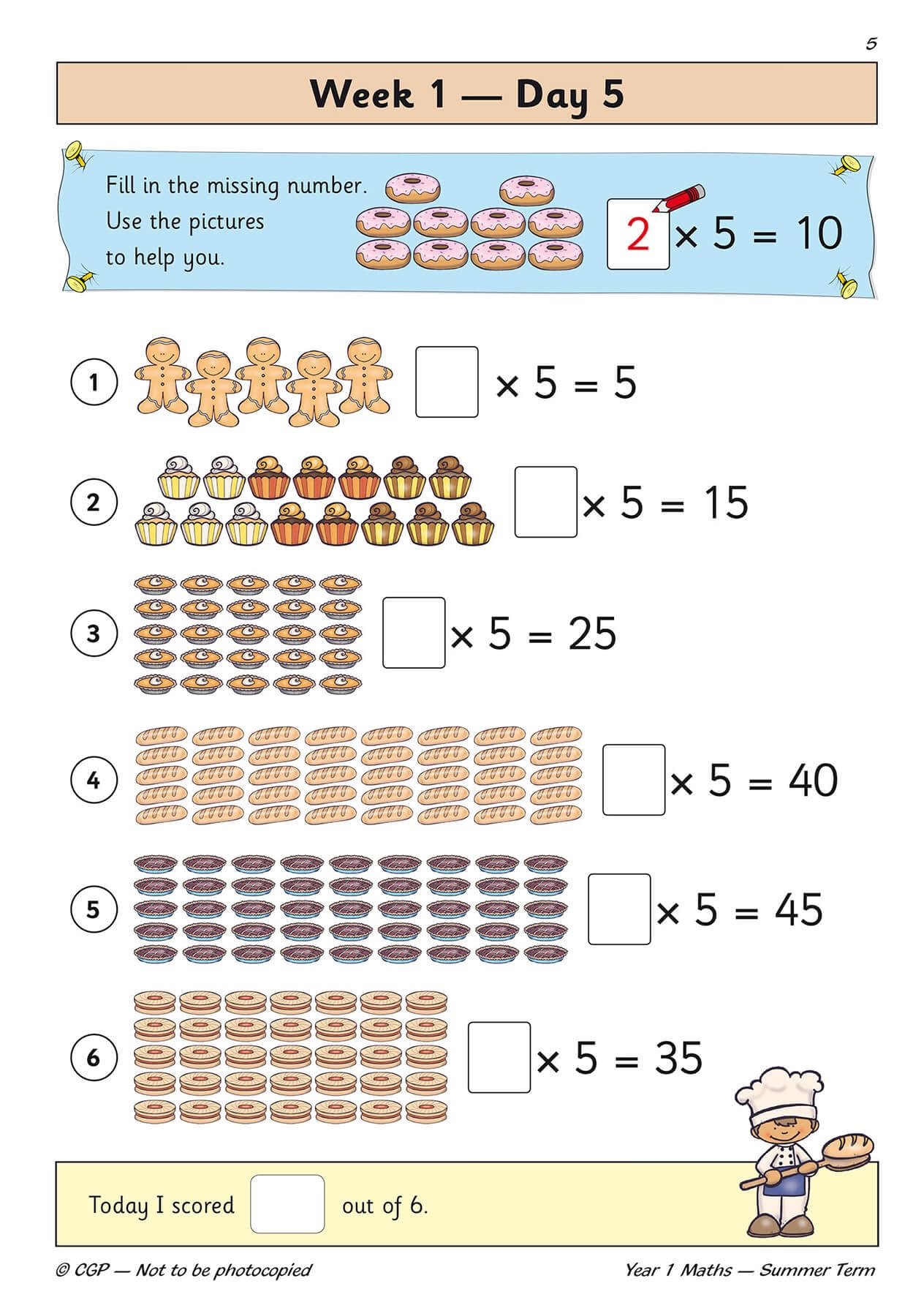 CGP KS1 Maths Year 1 Daily Practice Book - Summer Term Study Aid | Paperback | Age 5-6 6
