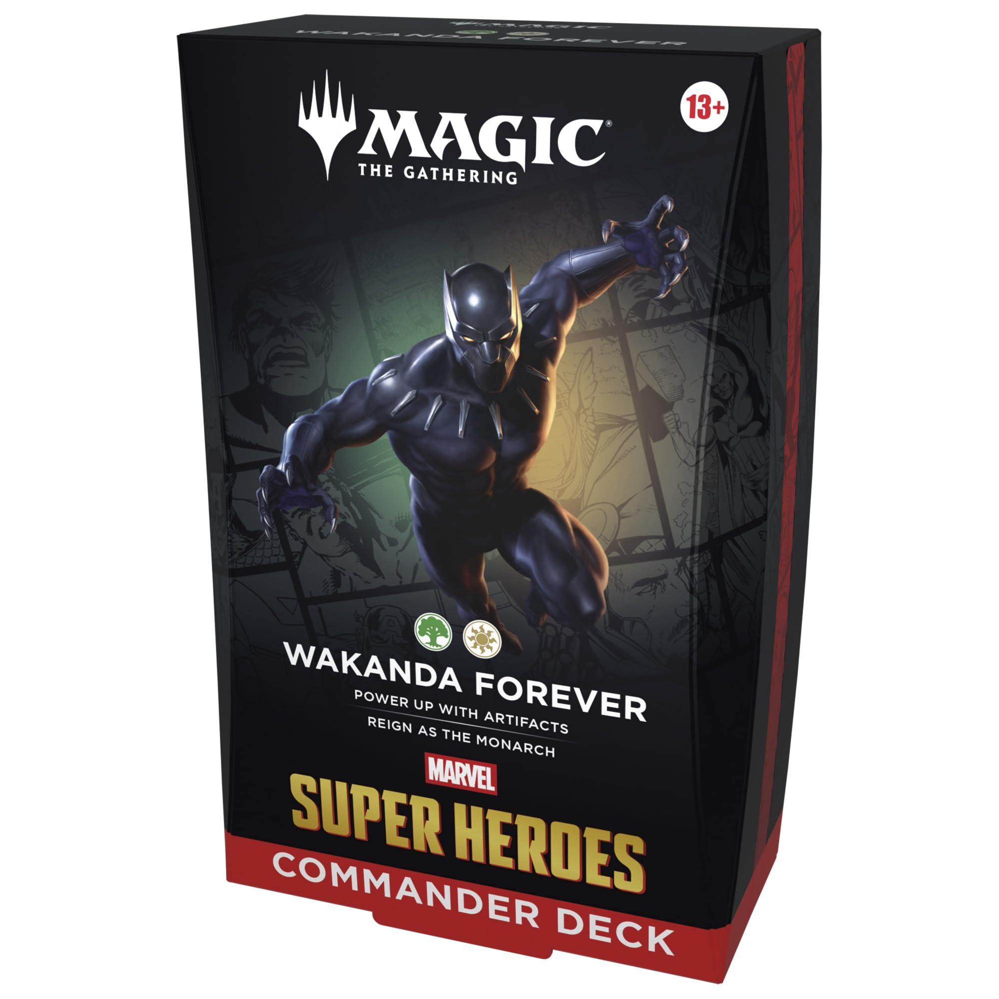 Magic: The Gathering - Marvel Super Heroes Wakanda Forever Commander Deck | 100-Card Deck + Accessories