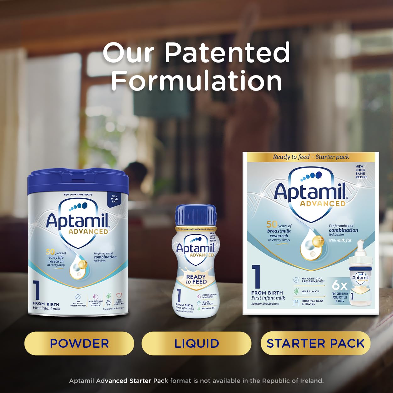 Aptamil Advanced 1 First Baby Milk Formula Starter Pack - Ready to Use Liquid - 420 ml 8