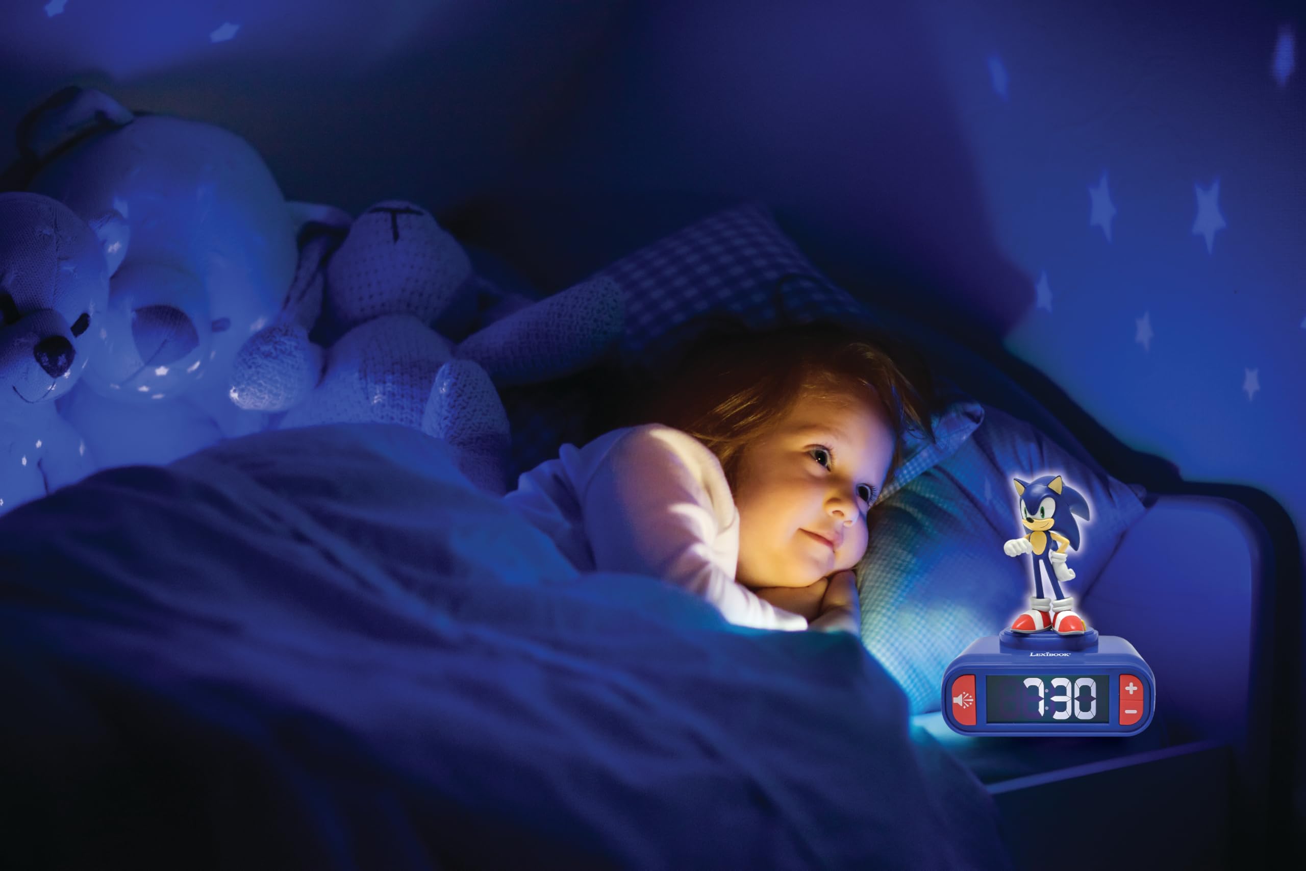 Lexibook Sonic Hedgehog Nachtlichtwecker mit Geräuschen und Melodien 4