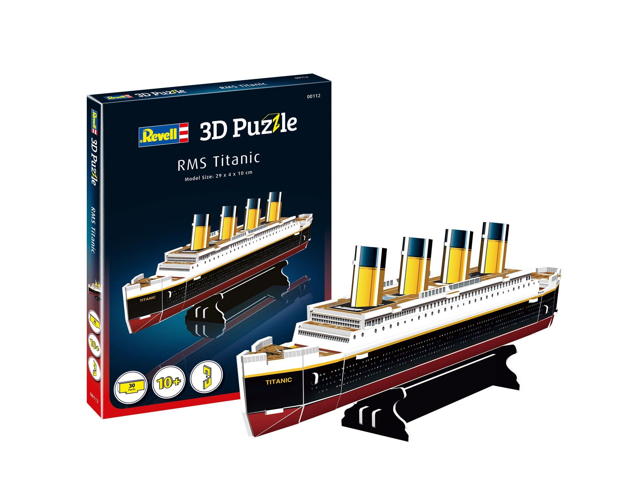 Revell 3D Puzzle 00112 RMS Titanic - Highly Detailed Model | 30 Pieces | 29cm Length