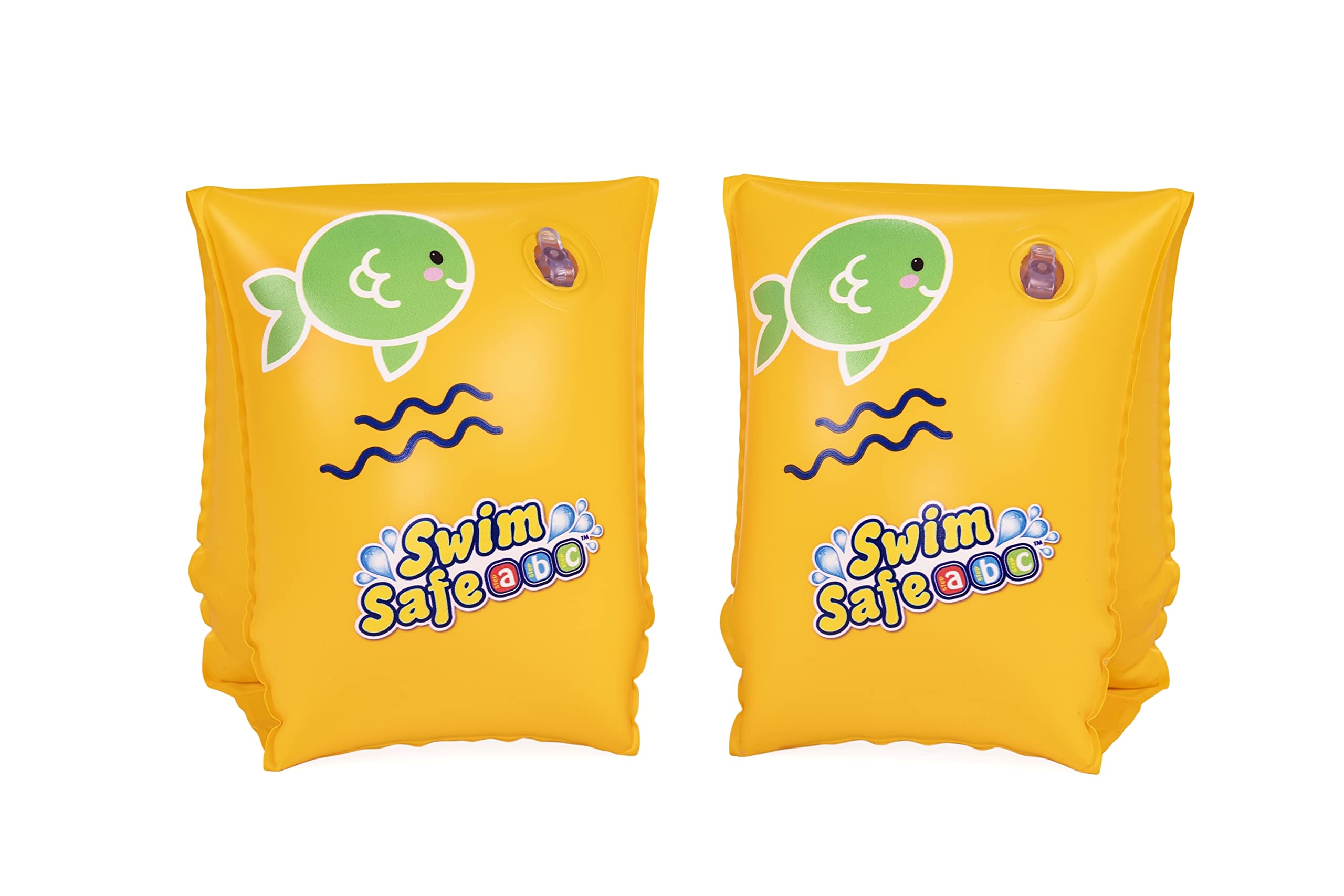 Bestway Swim Safe ABC WonderSplash Inflatable Armbands - Step C, Ages 3-6, Yellow 4